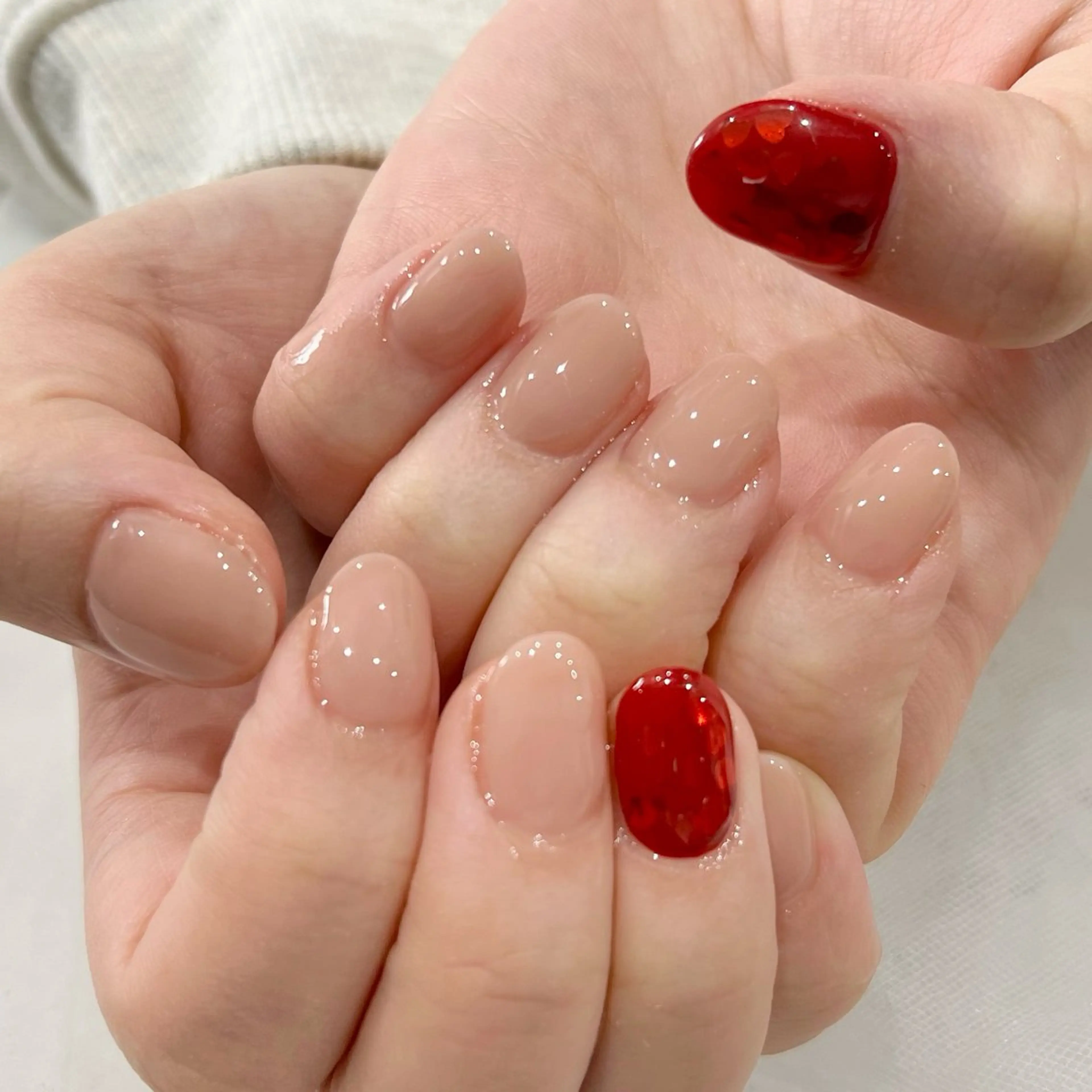 ネイル ハート 🧡Shine船橋 鳴海🧡のネイルデザイン