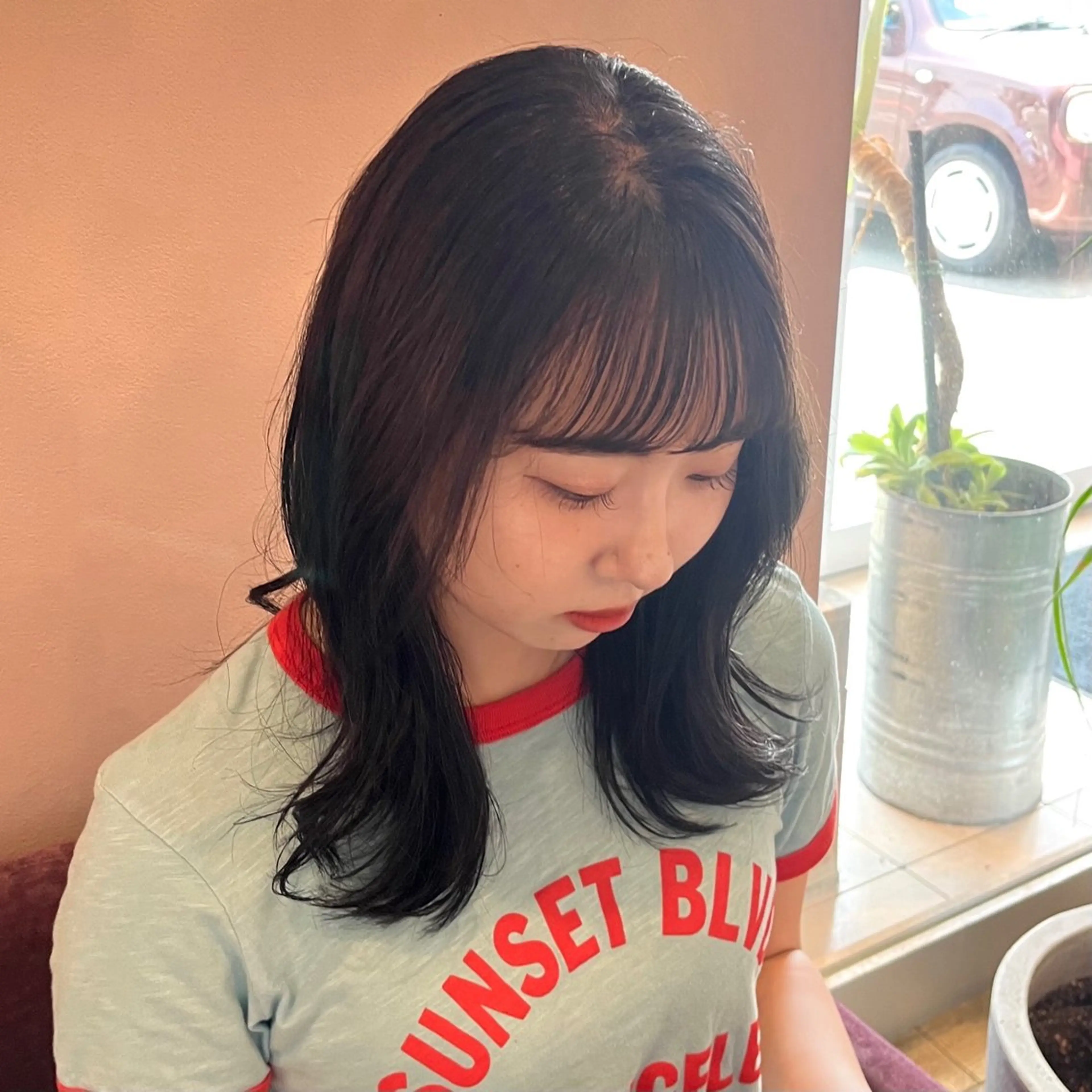 セミロング カラー カラー/韓国レイヤー /ブリーチ/hinaのヘアスタイル