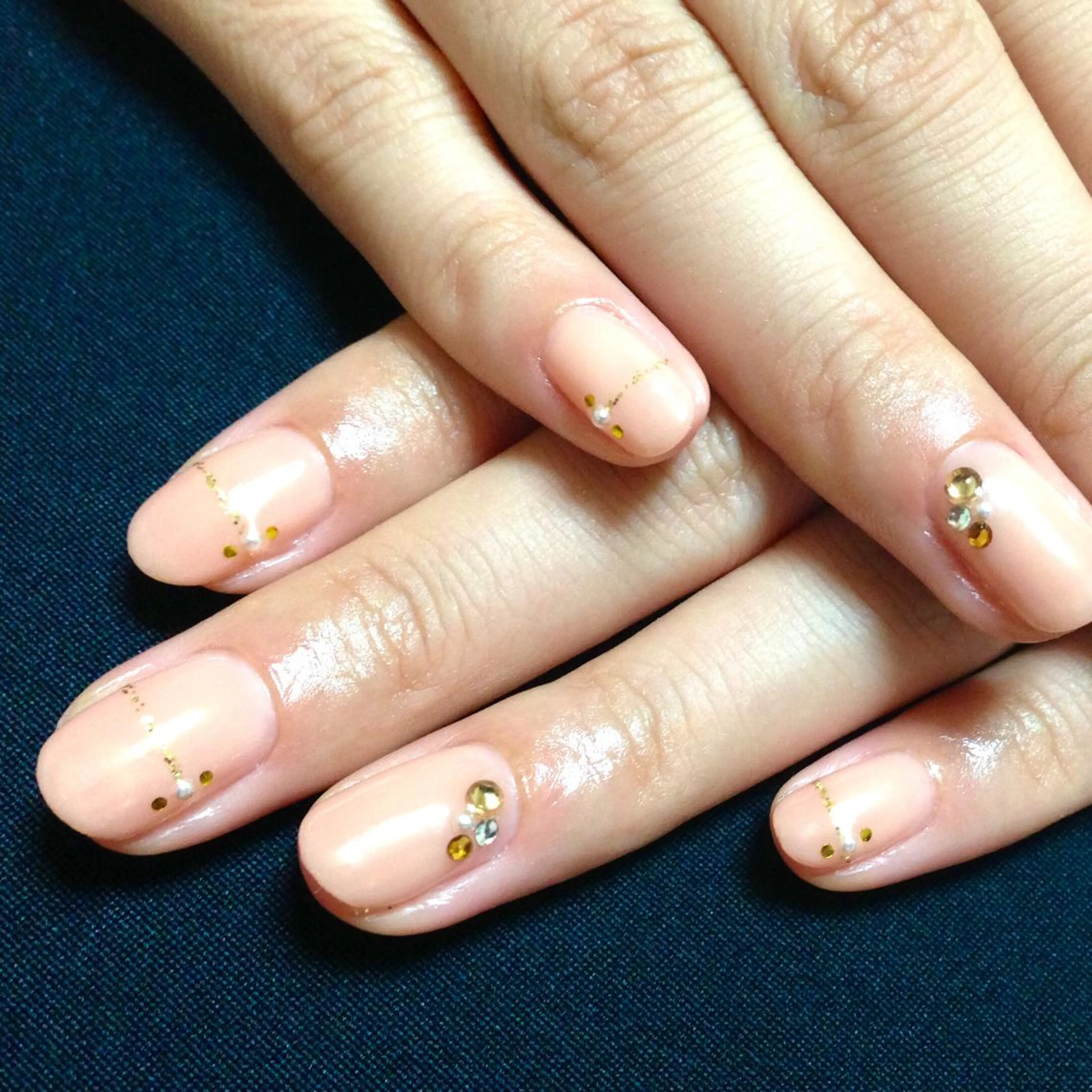 ネイル オフィスネイル シンプルネイル ブライダルネイル ステラ marikominoのネイルデザイン