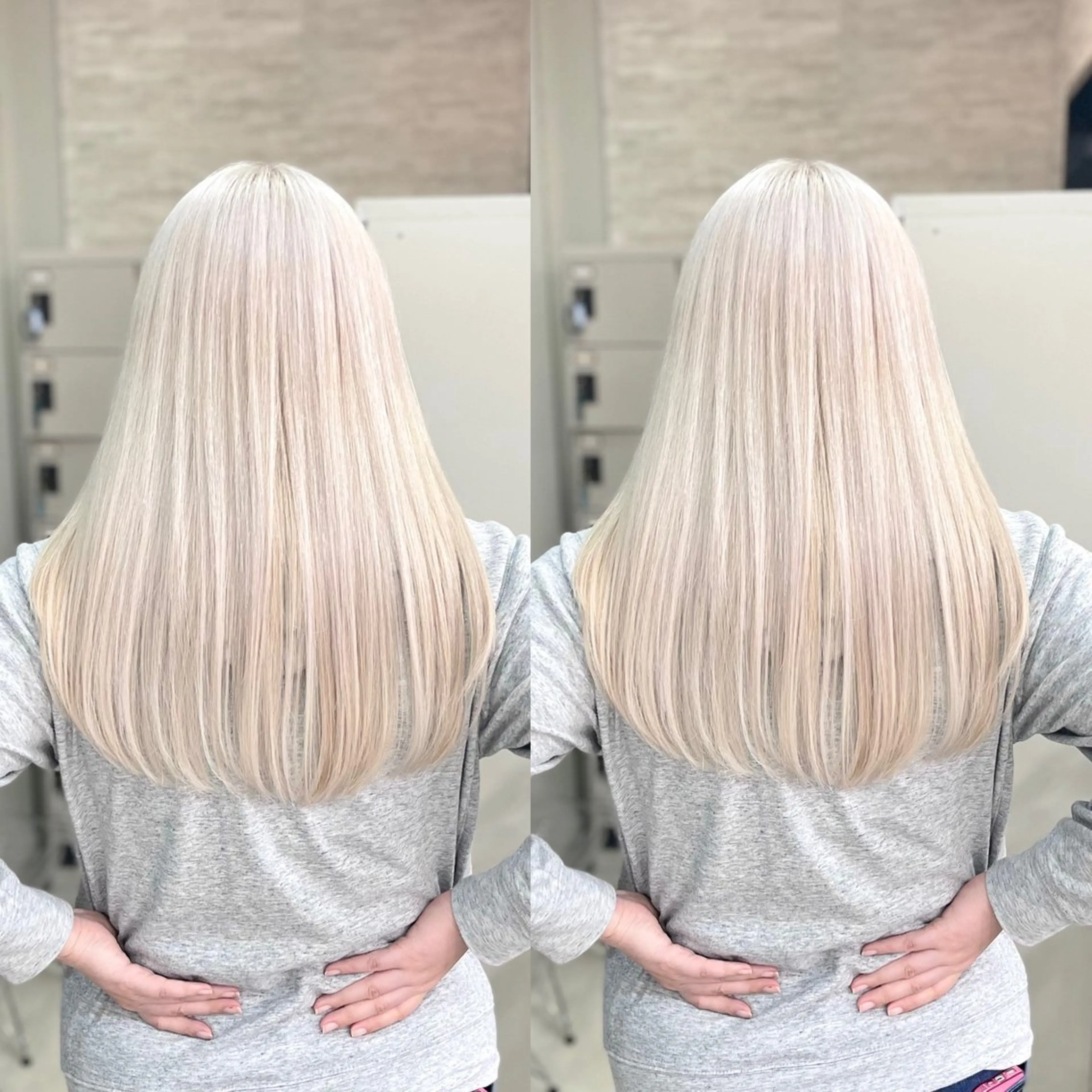 ロング ヘアカラー トリートメント Y Uのヘアスタイル