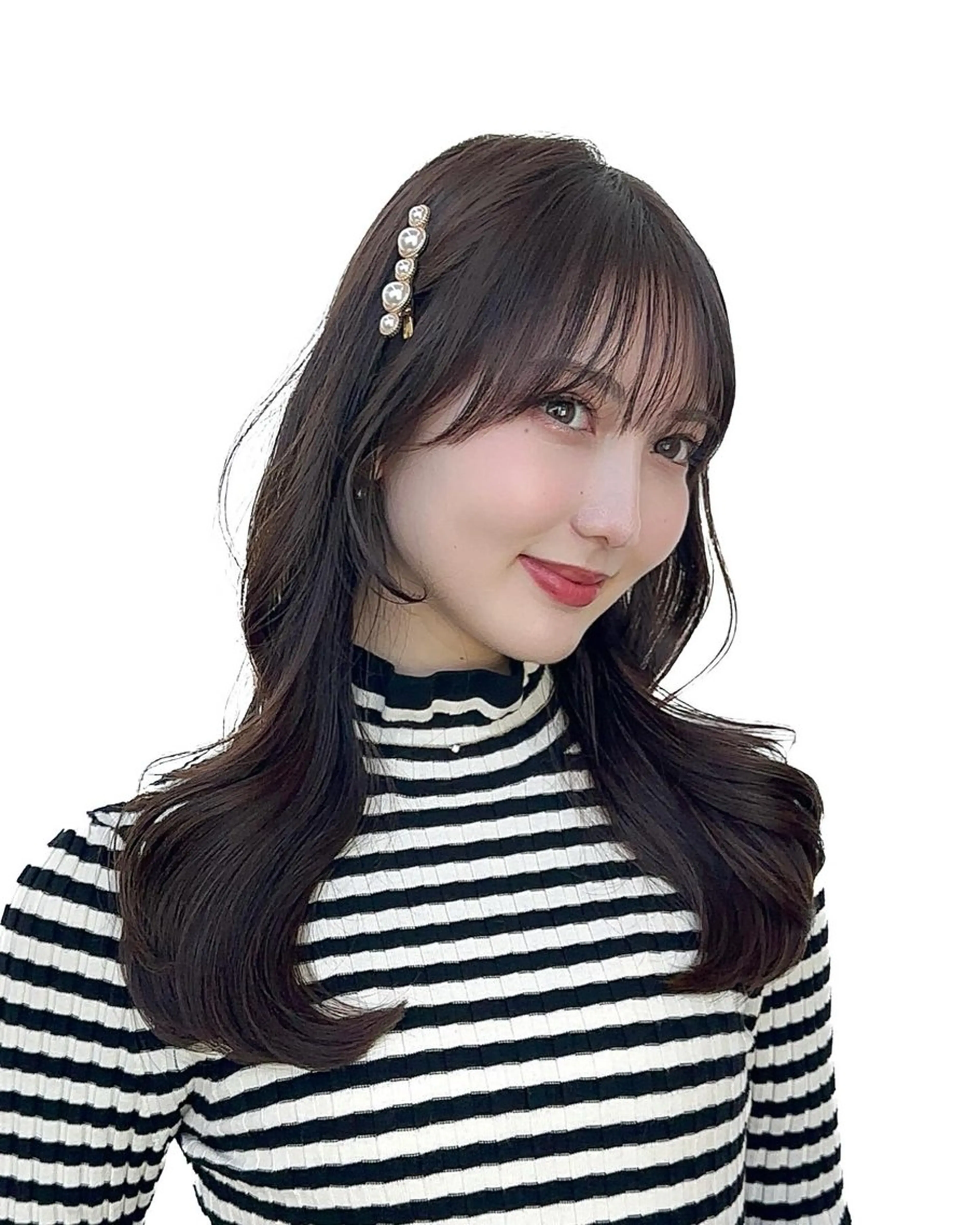 ミディアム カラー 透明感カラー グレージュ イルミナカラー ハイレイヤー レイヤーカット 顔周り特化/韓国ヘア /レイヤー/吉野幸大のヘアスタイル