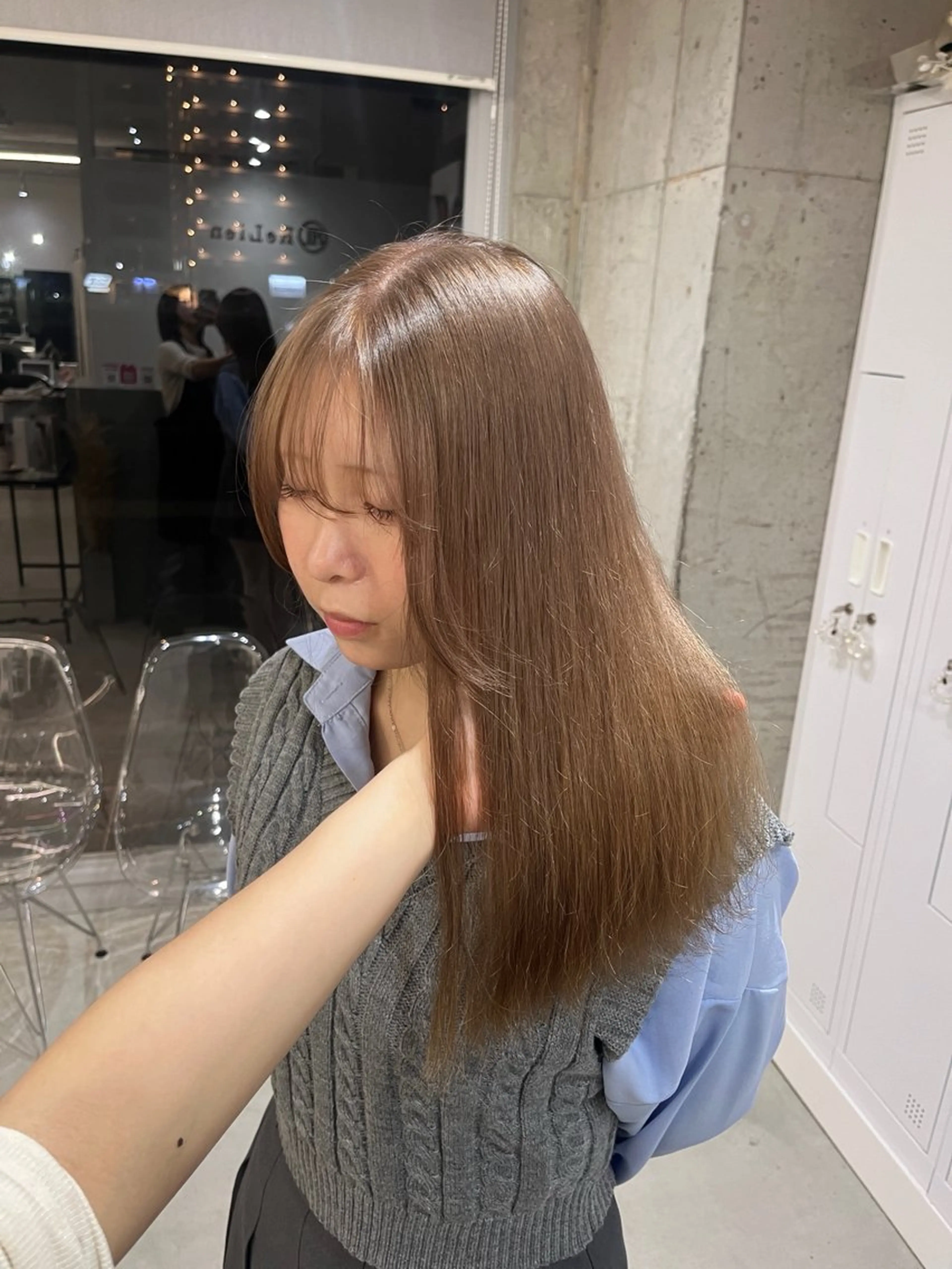 カラー ベージュカラー ミルクティーベージュ nico所属・KANNA🩵 nico 東心斎橋のヘアスタイル