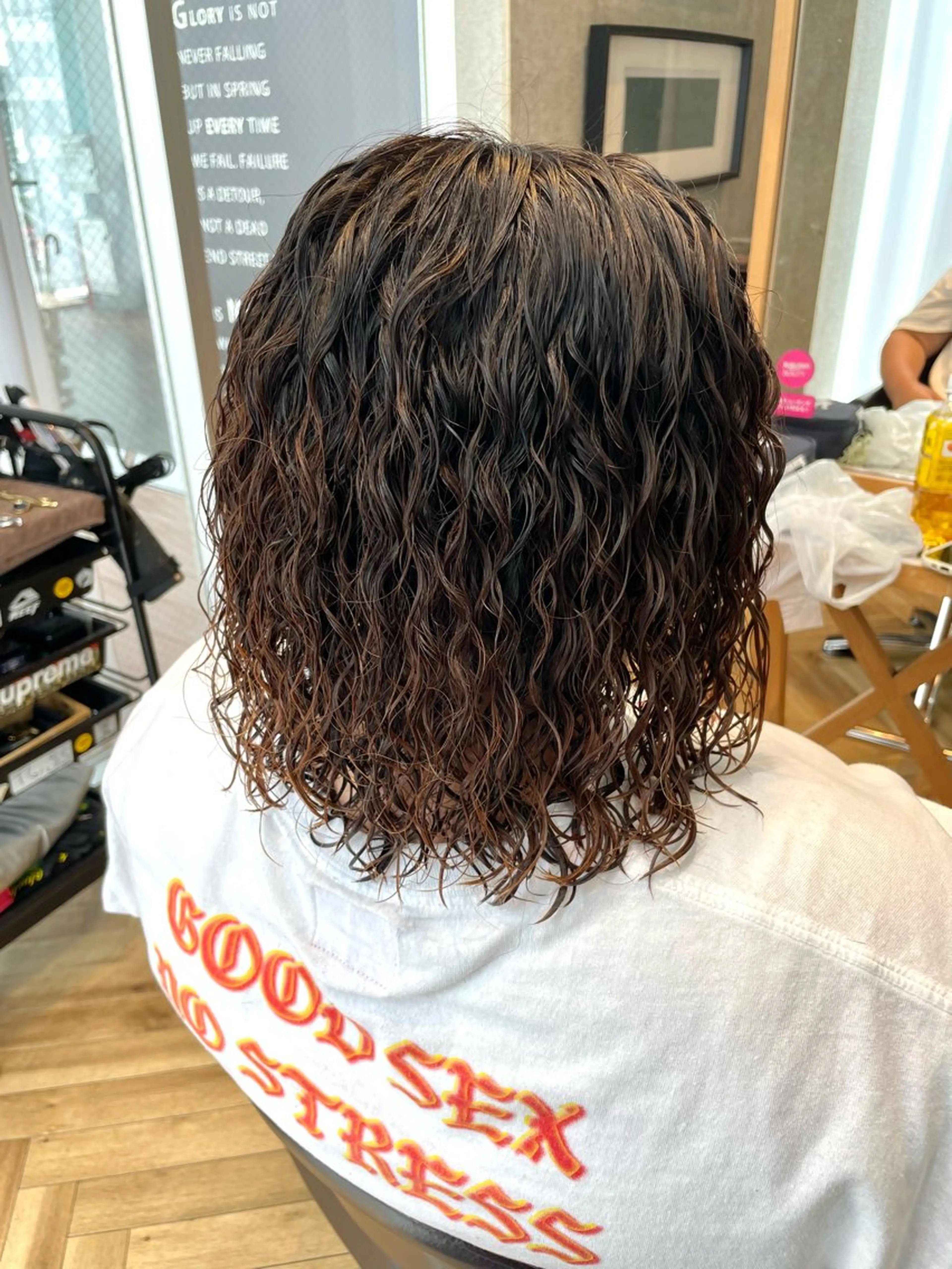 ミディアム パーマ 🌈艶カラー× メンズパーマ永埜🌈のヘアスタイル