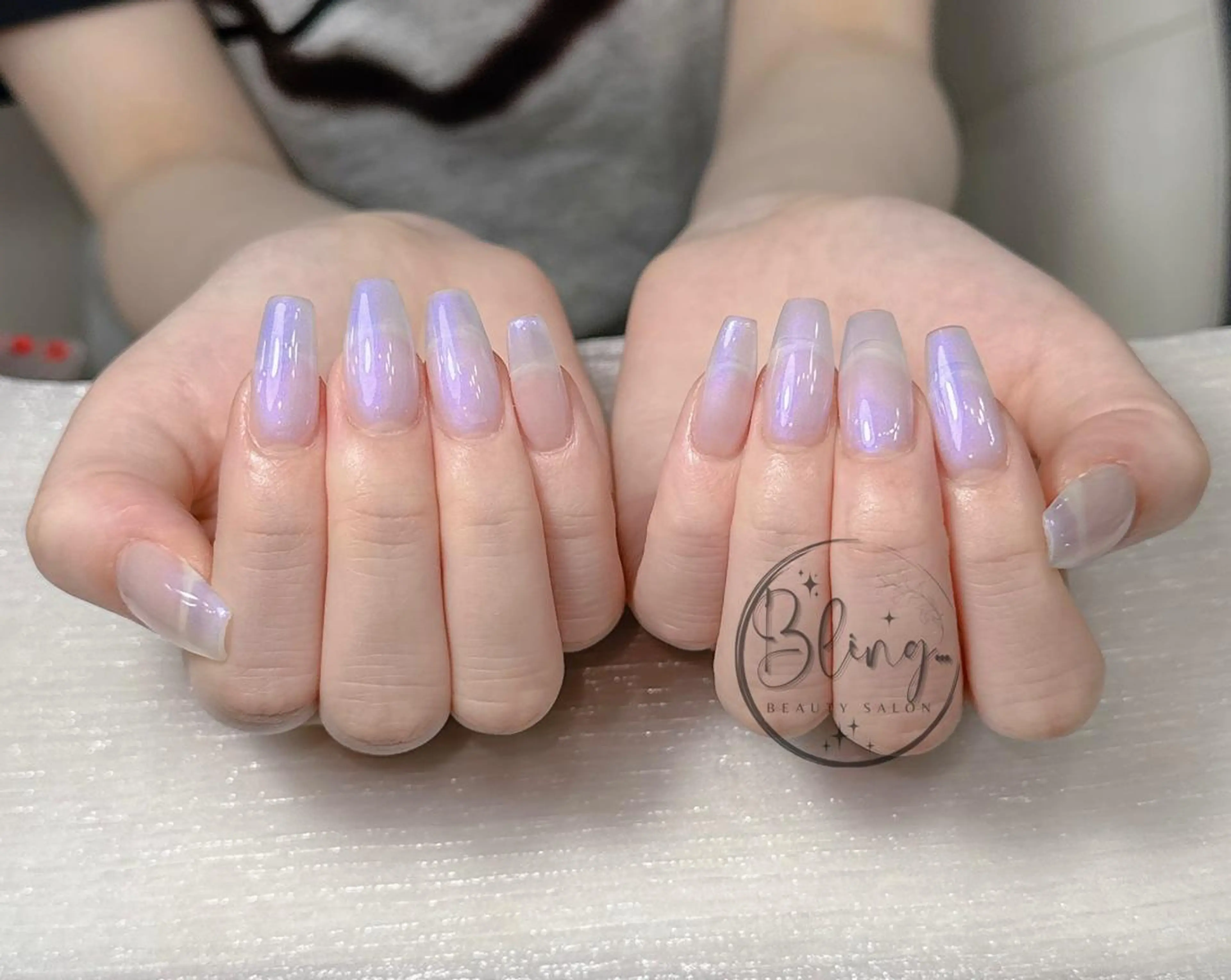 セミロング 韓国風ヘア ハンドネイル Bling Salonのネイルデザイン