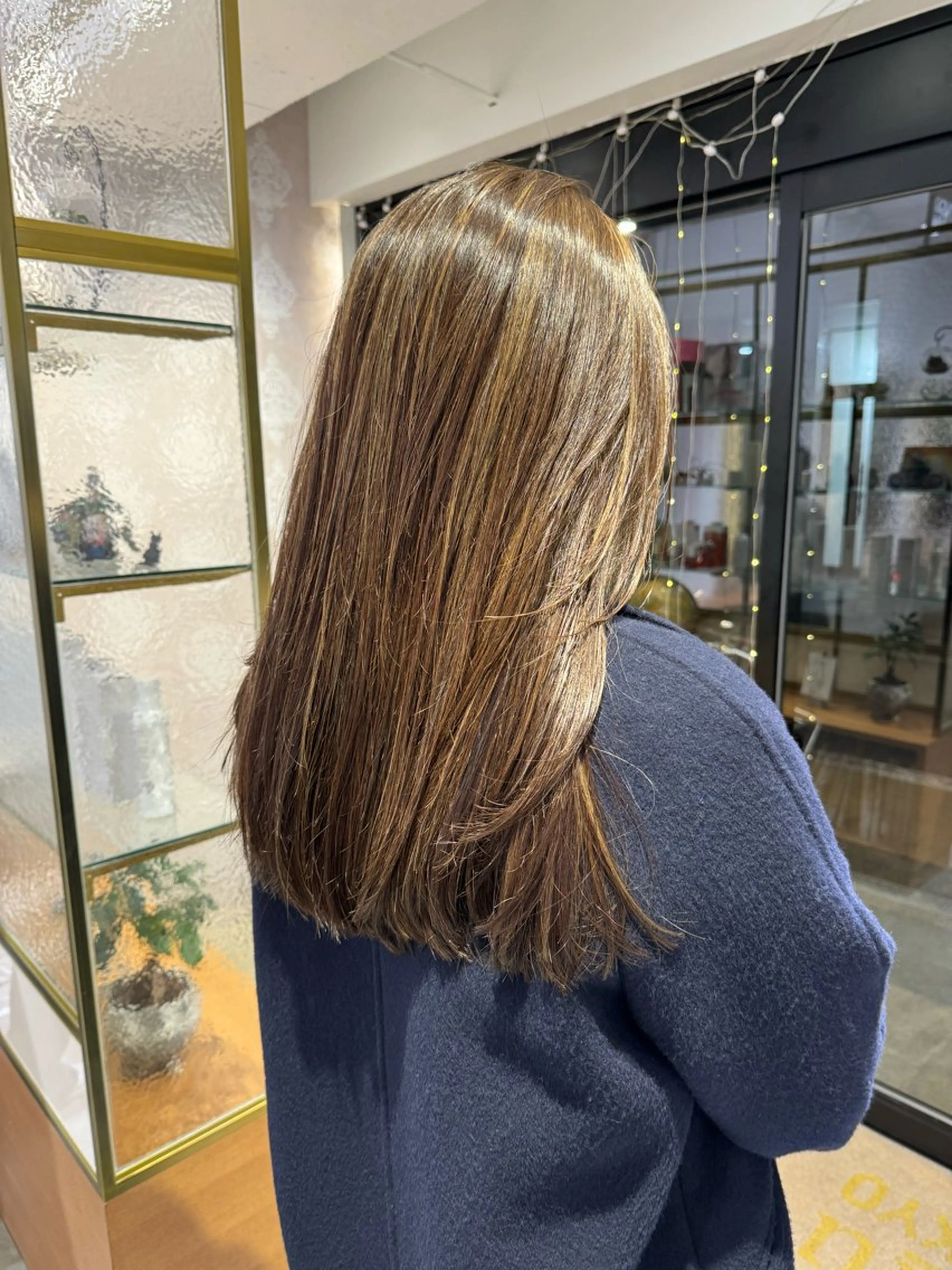 ロング カラー ベージュカラー ハイライトカラー ハイライト レイヤーカット ナガミネアリサ/ 学芸大学/海外ヘアのヘアスタイル