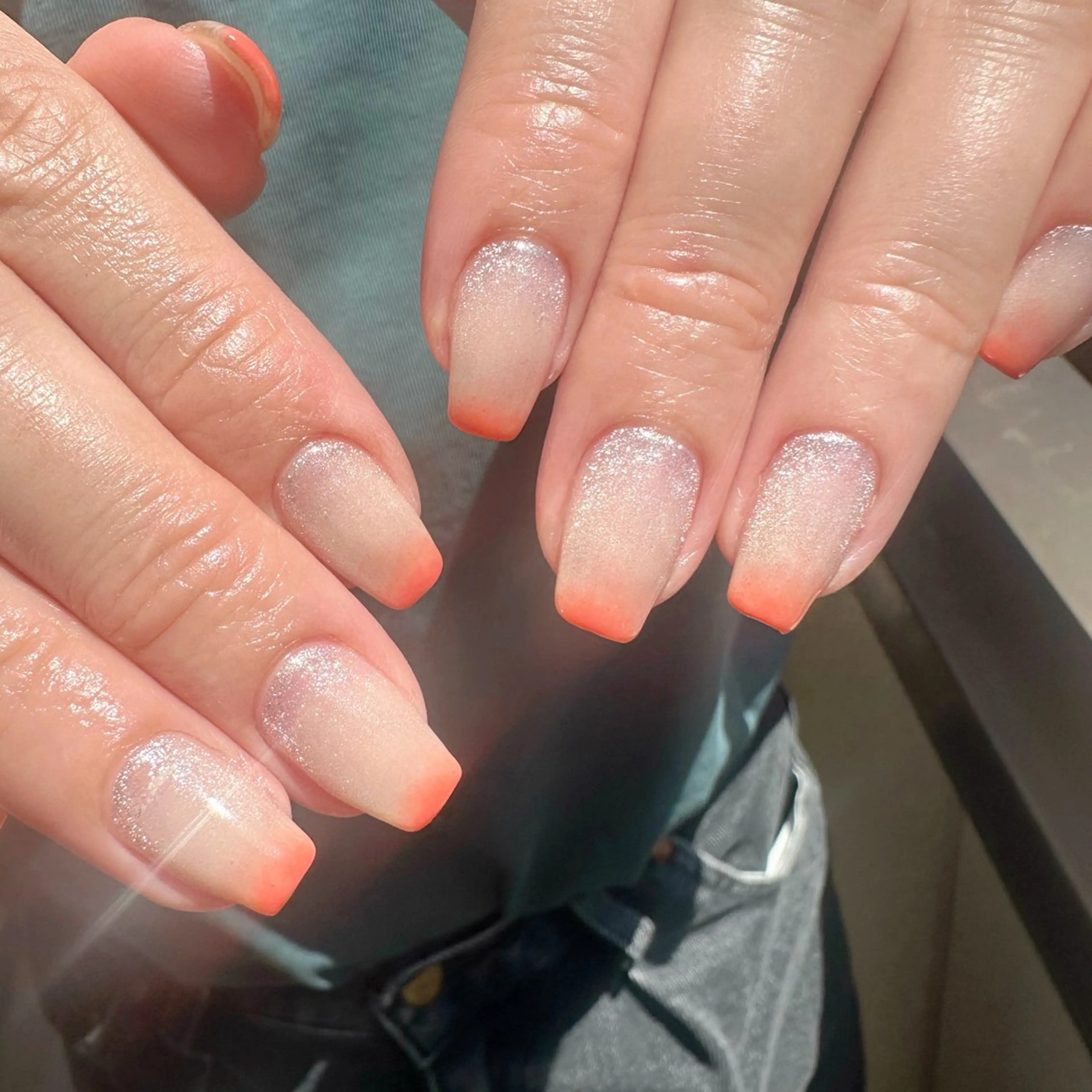 ネイル アートネイル クリアネイル グラデーション 氷ネイル・うるうるネイル 韓国ネイル 🪞KAPE NAIL 🪞のネイルデザイン