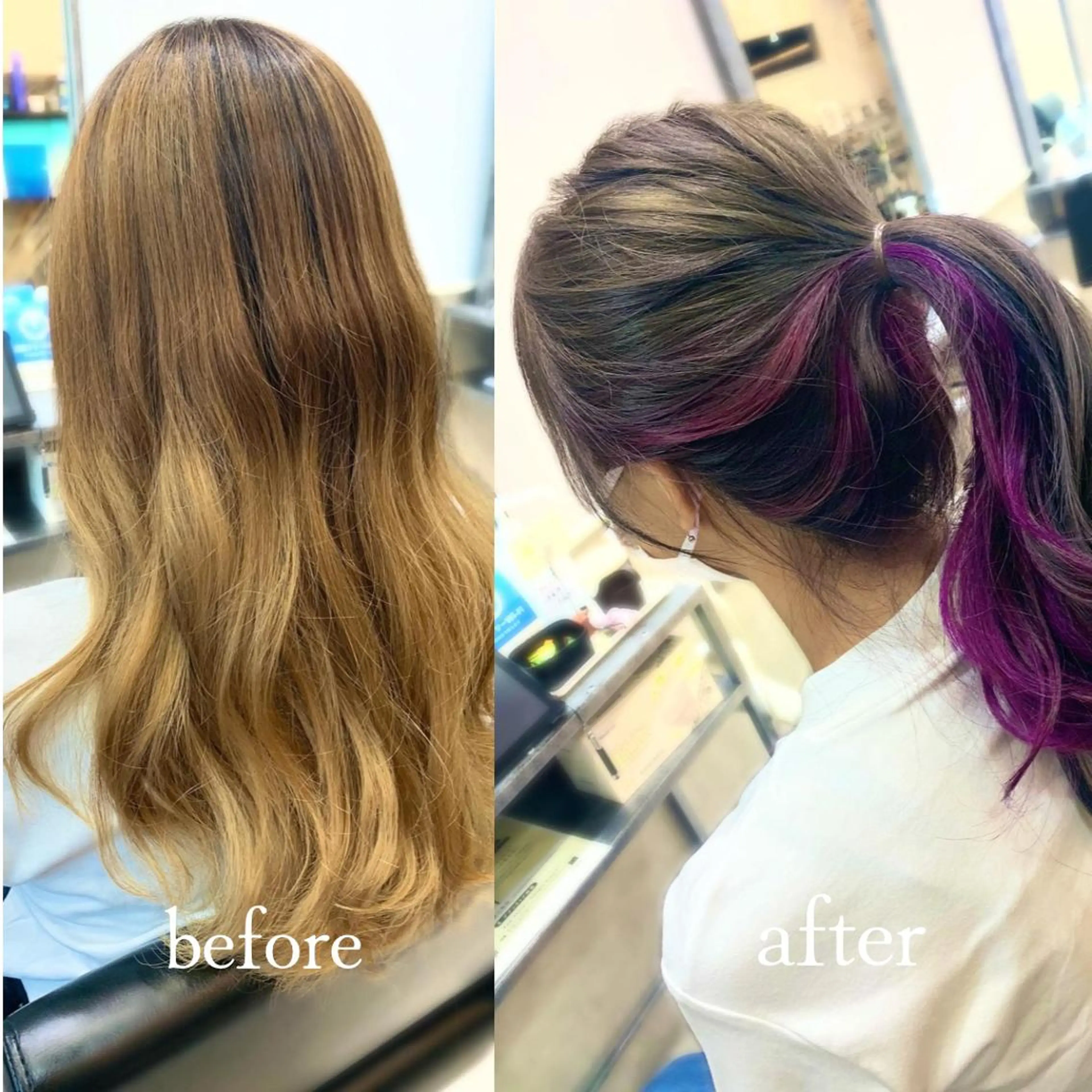 ロング カラー ヘアアレンジ VIM hairおもろまち店のヘアスタイル