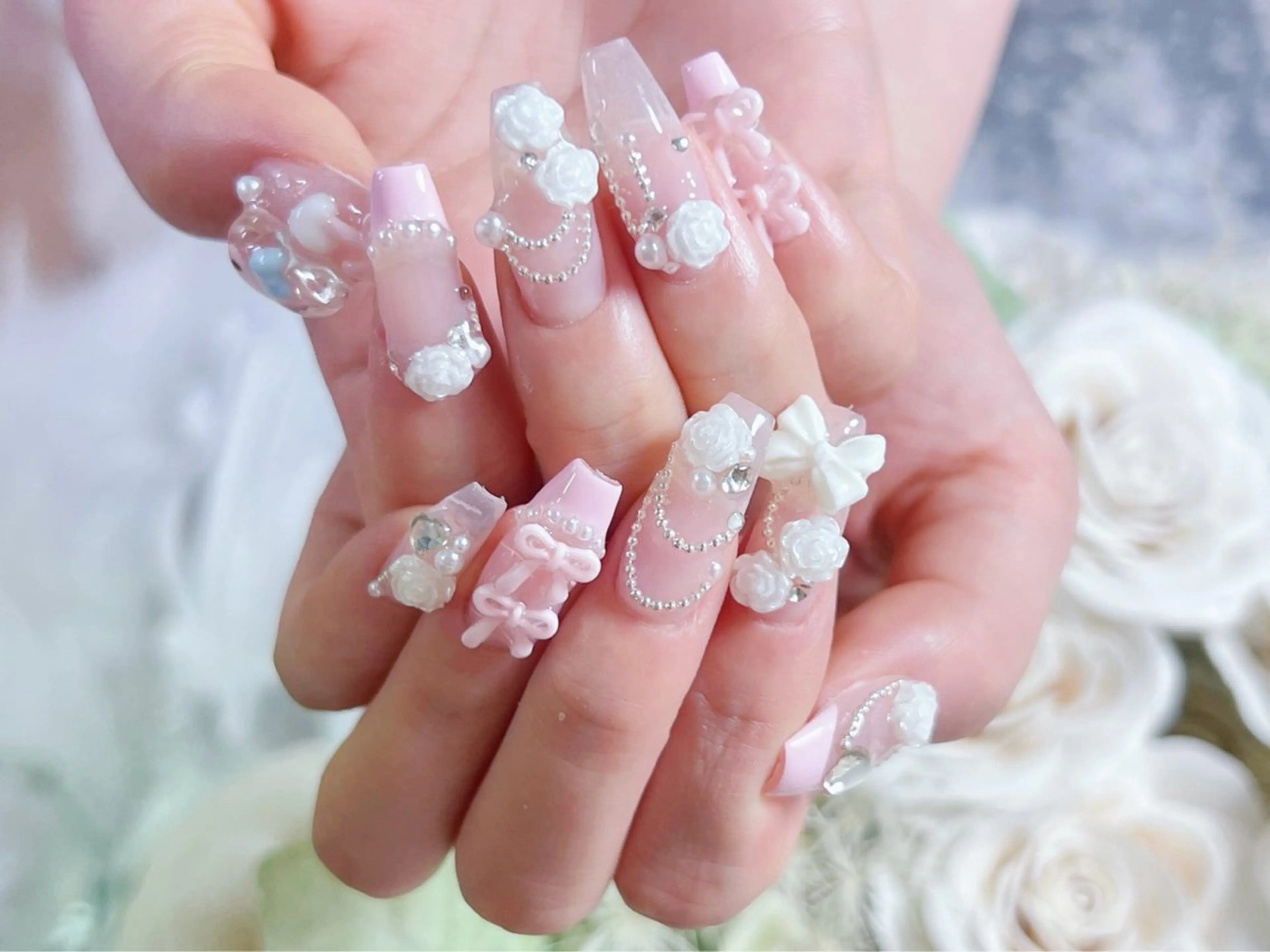 ネイル ロングネイル 持ち込み スカルプネイル ワンホンネイル ハンドネイル Painty所属・Painty nailのネイルデザイン