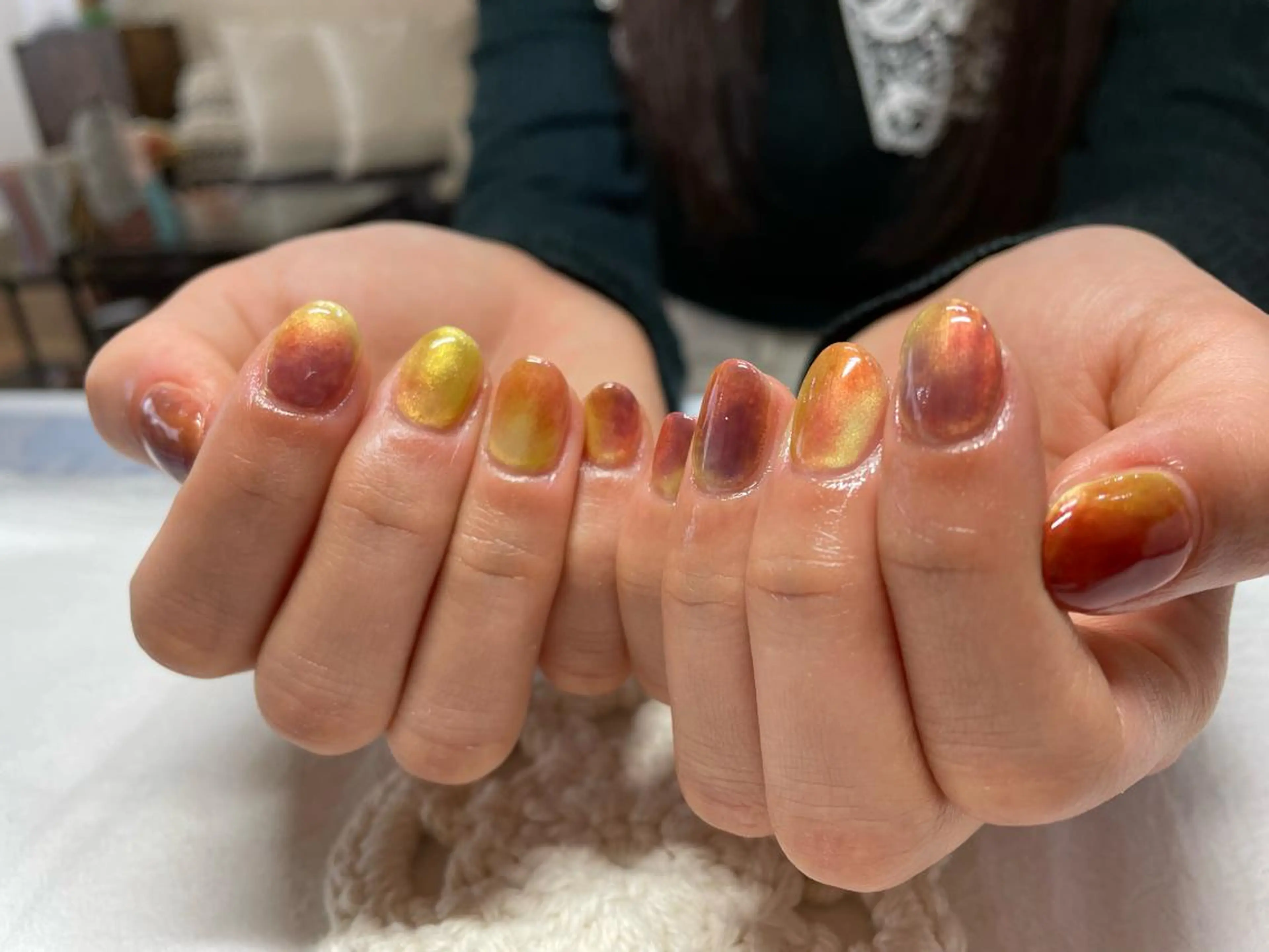 似合わせニュアンスネイルコース💝(持ち込みデザイン参考OK🙆♀️時間内ストーンつけ放題)の写真