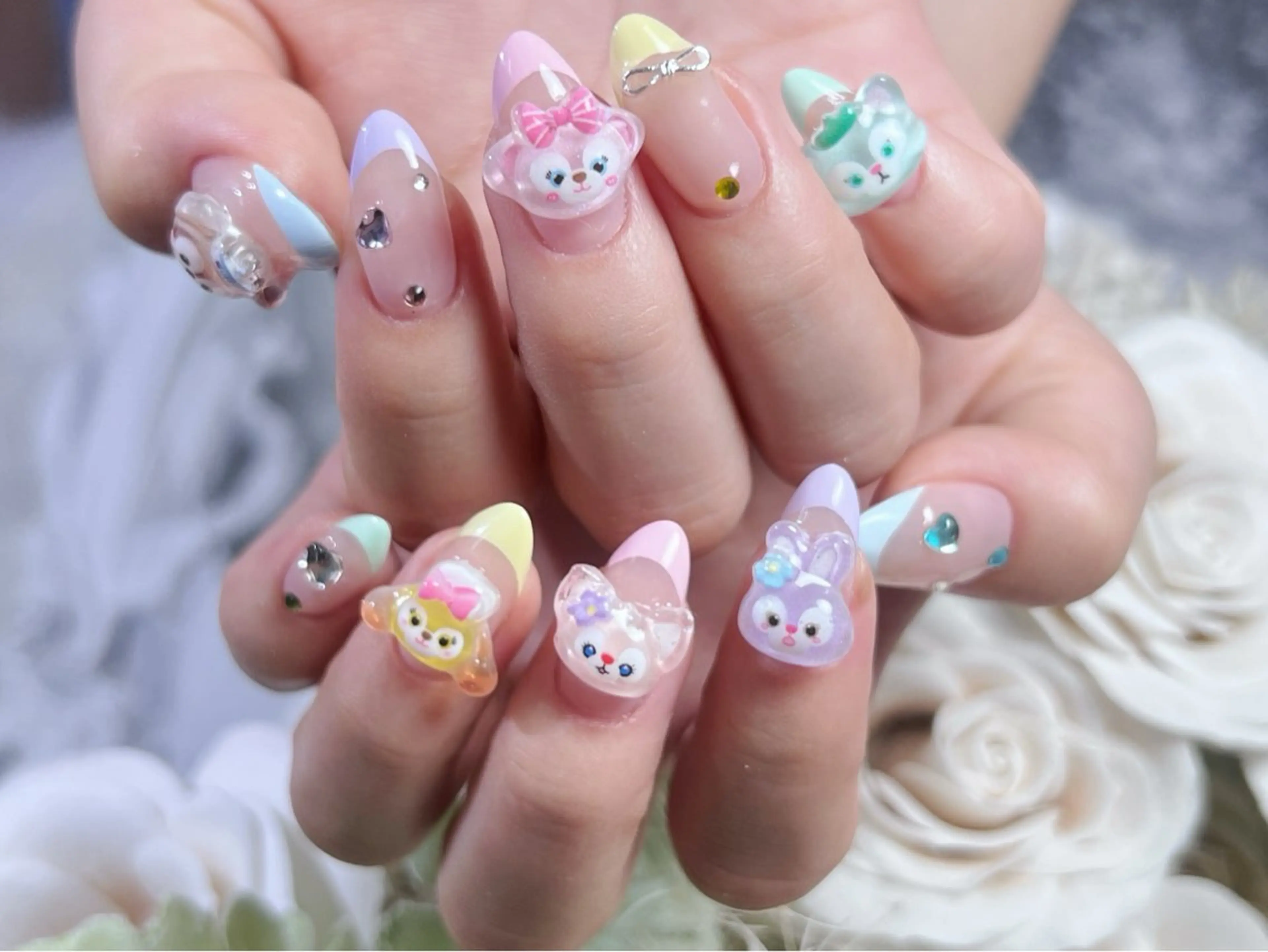 ネイル ロングネイル 持ち込み スカルプネイル ワンホンネイル ハンドネイル Painty所属・Painty nailのネイルデザイン