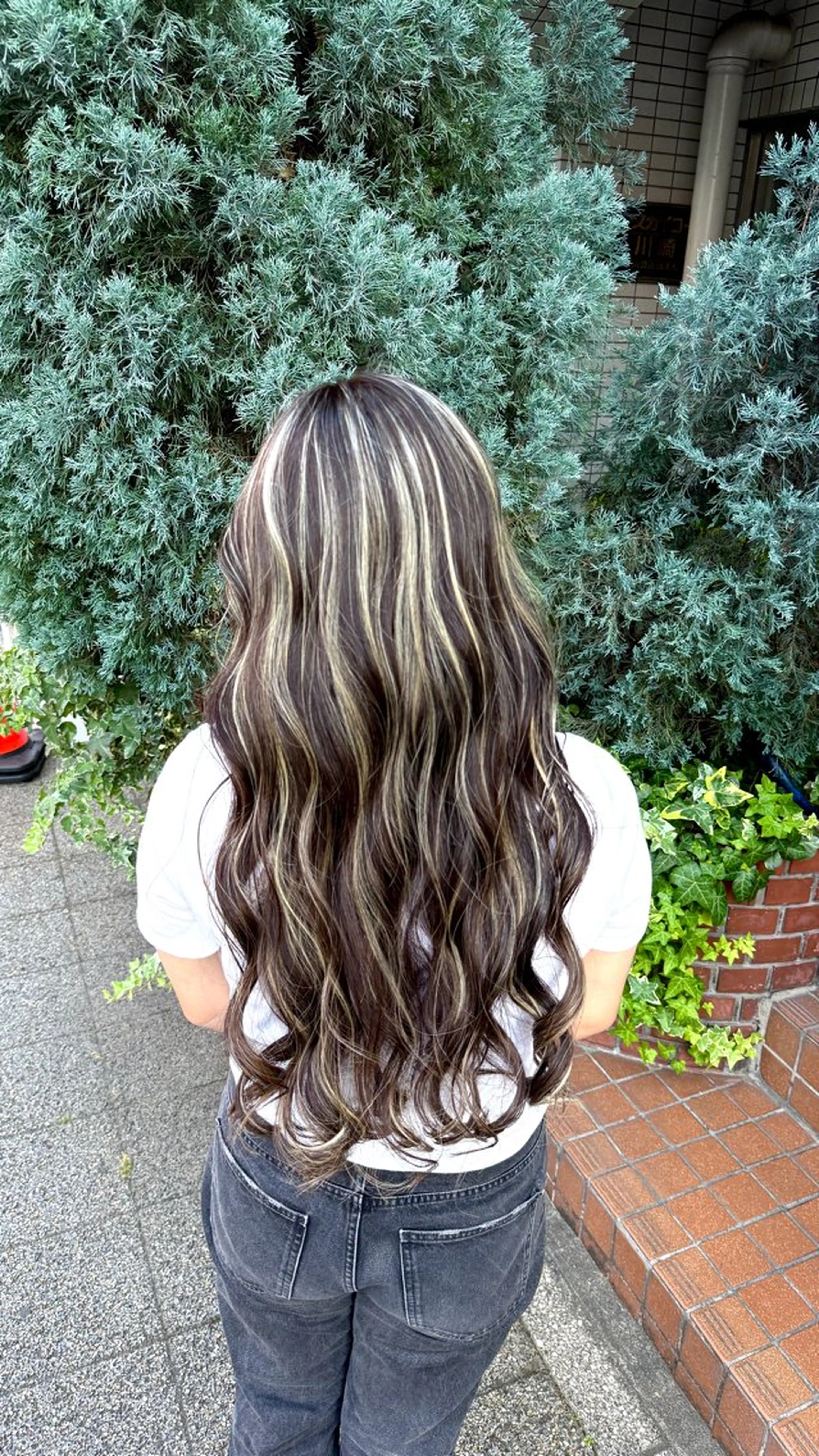 ロング カラー ハイライトカラー オレンジ ハイライト レイヤーカット ヘアカラー トリートメント Cure2所属・🌈白いハイライト 🌈 🐶ノザワ🐶のヘアスタイル