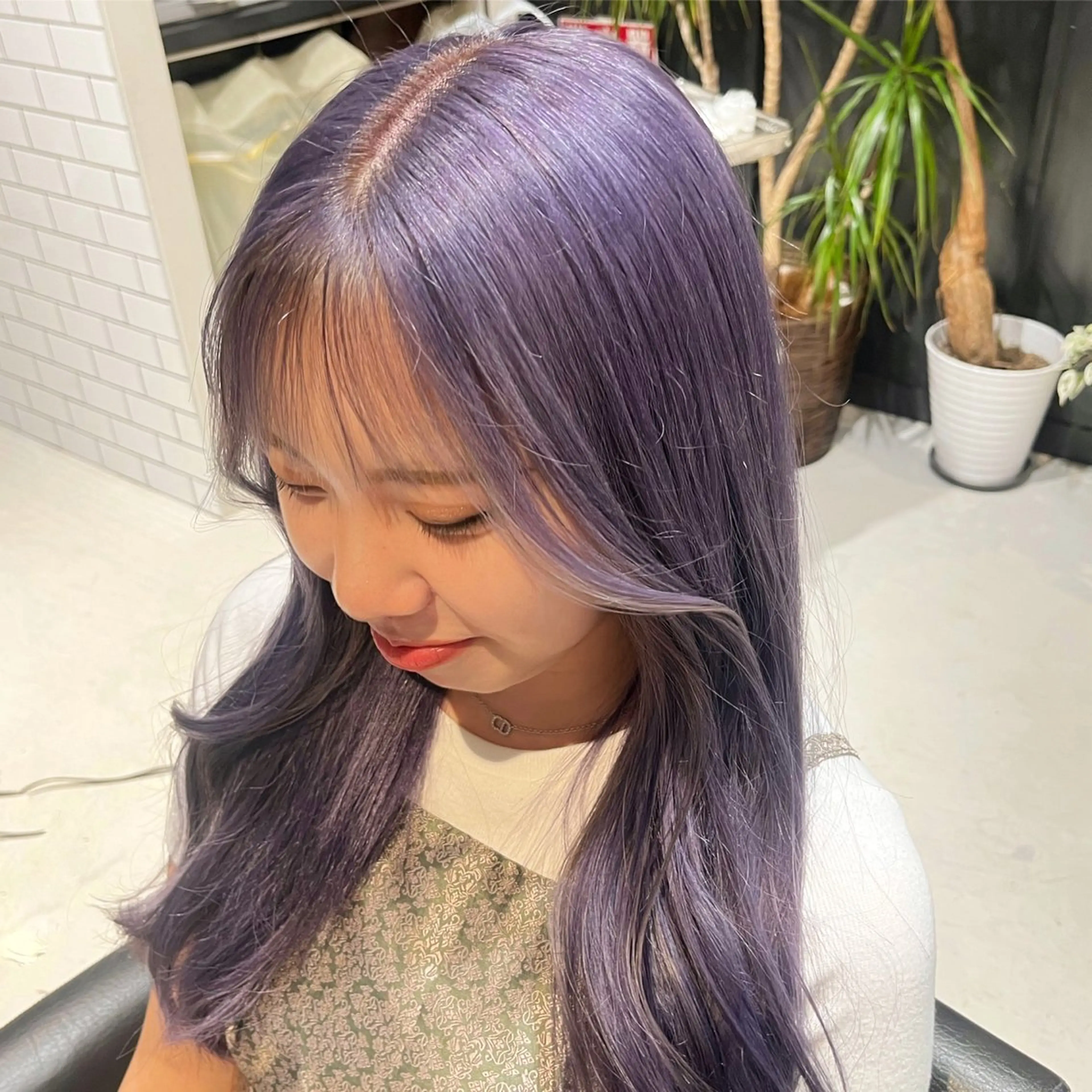 ロング 韓国レイヤーカット/ 美髪矯正/YUIのヘアスタイル