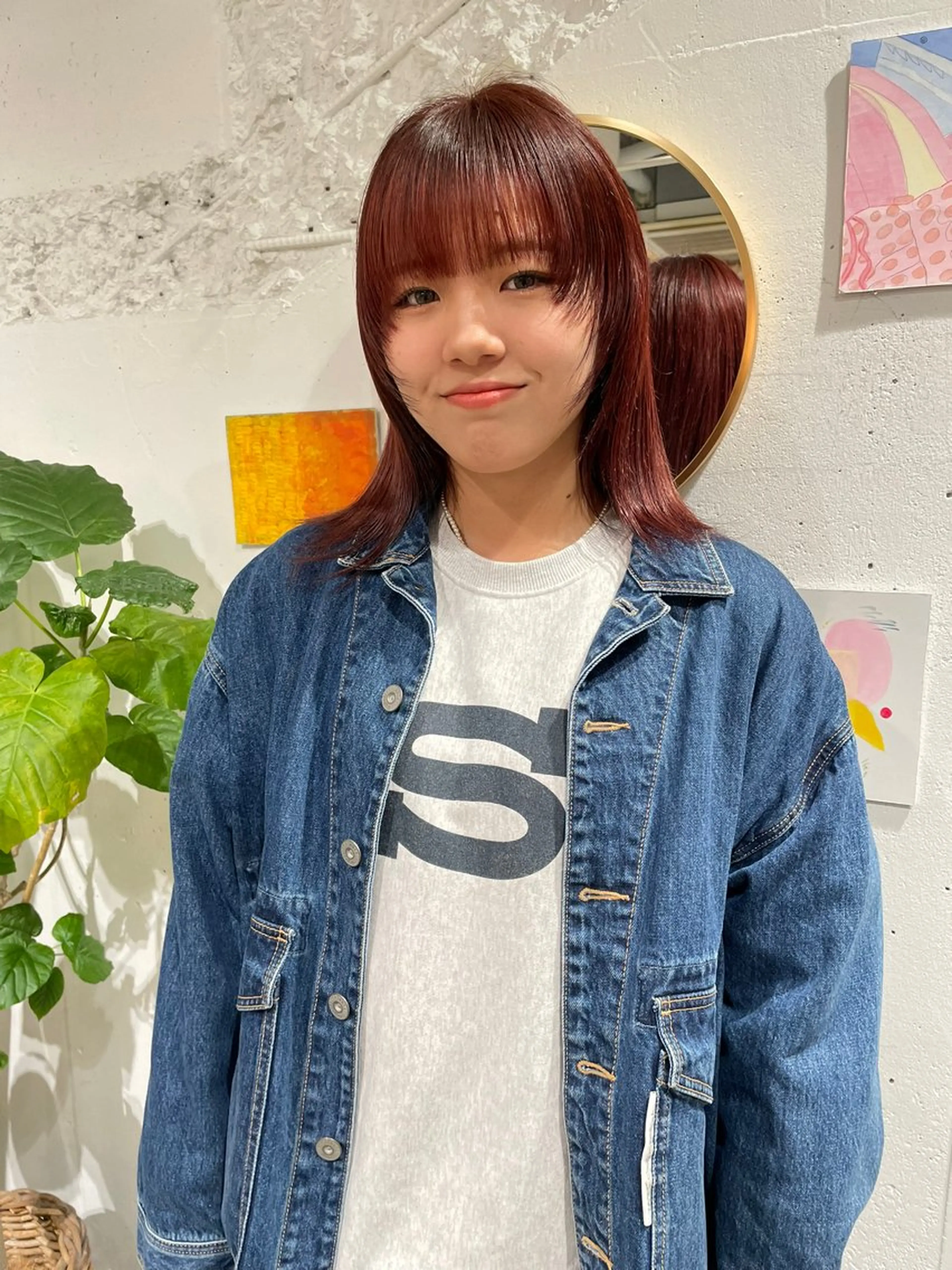 セミロング 顔まわりレイヤー レイヤーカット yearn所属・naho✂︎bob/ layerのヘアスタイル