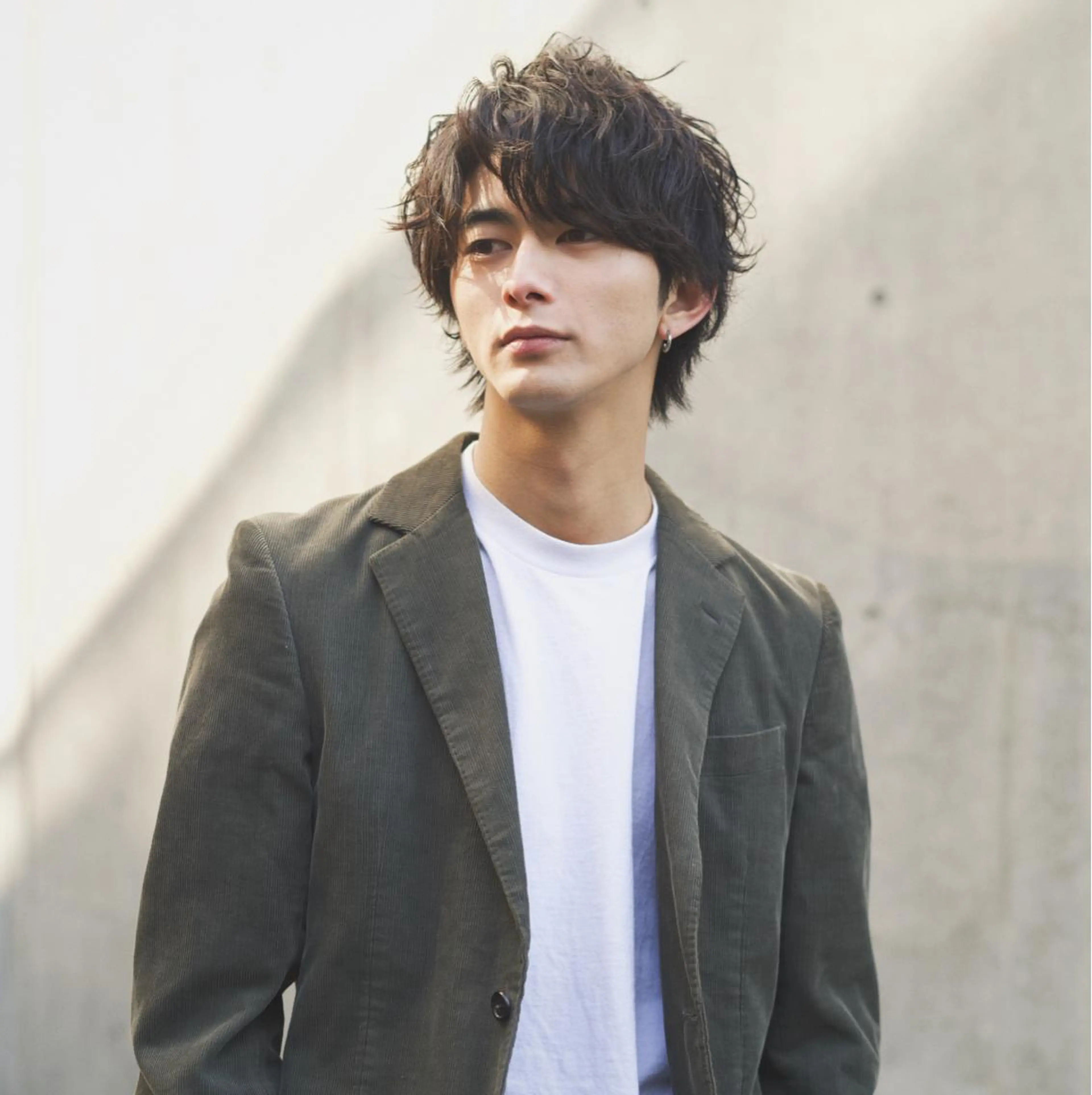 ミディアム カラー パーマ メンズ キッズ fifth所属・センターパート／マッ シュ／パーマ　あさみのヘアスタイル