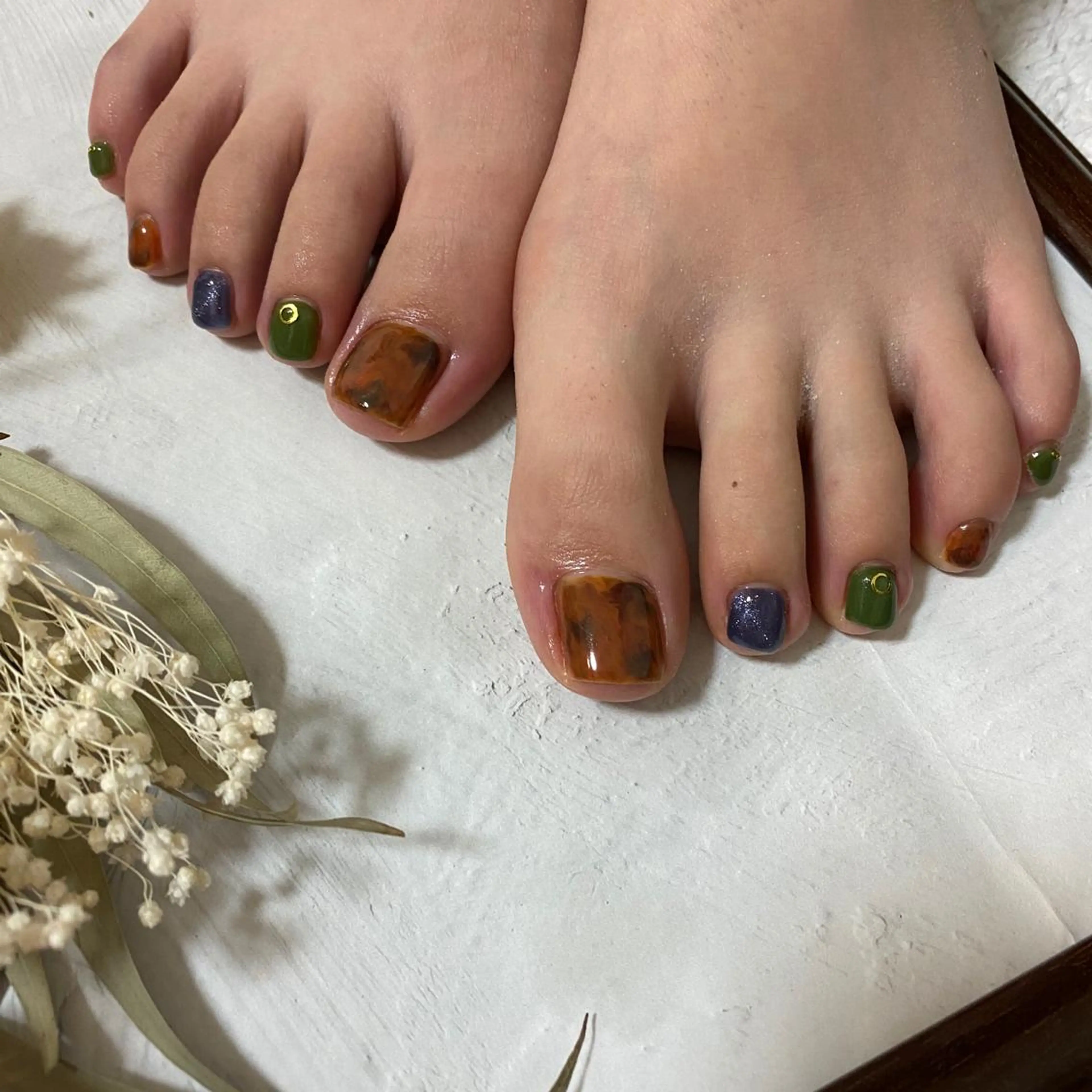 ネイル アートネイル マグネットネイル ネイルPetit Ribbonのネイルデザイン