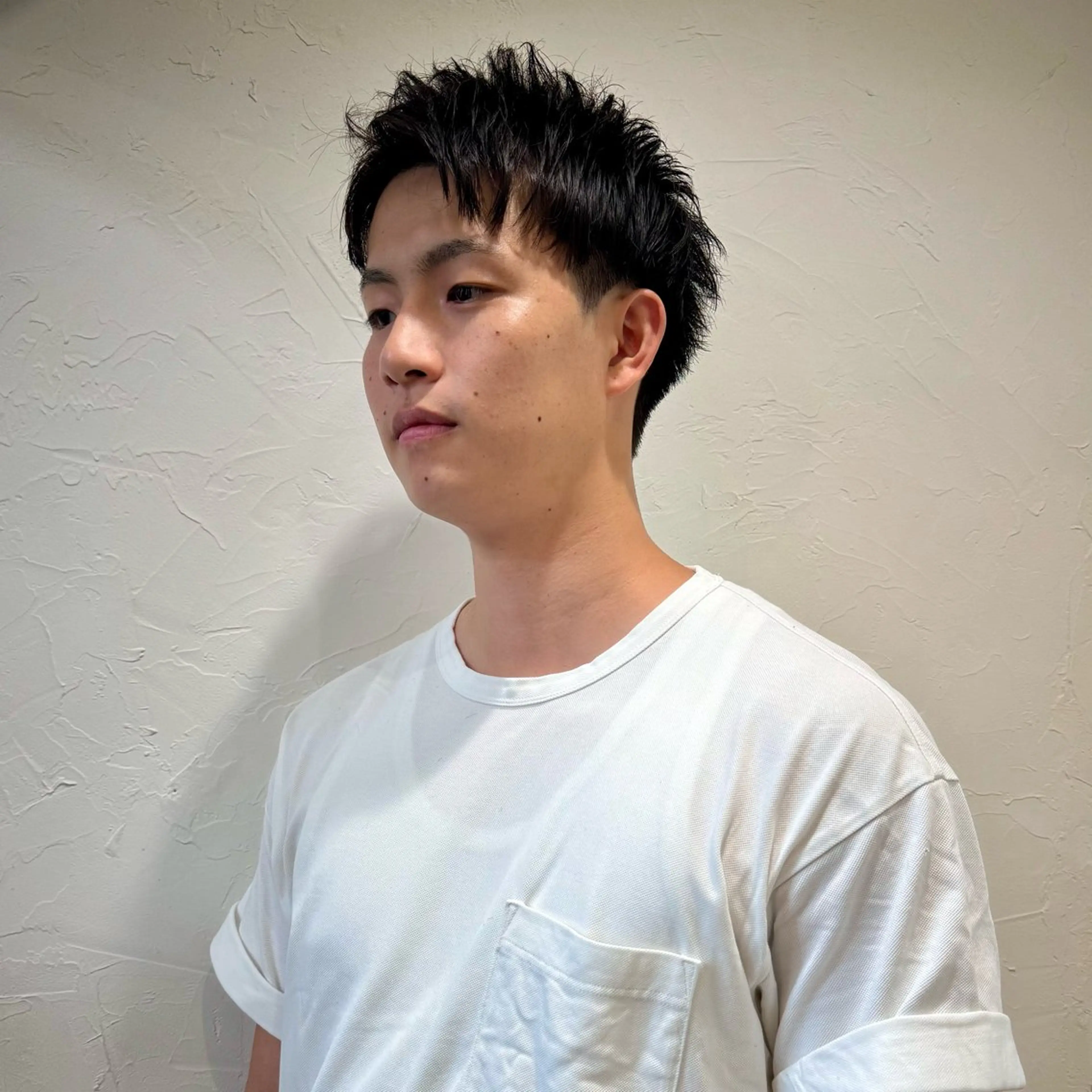 ショート メンズ アップバング メンズ就活ヘア メンズパーマ メンズショート スパイキーショート カット ヘアセット 【池袋/スパイキー ショート】ⓝⓘⓜⓤのヘアスタイル