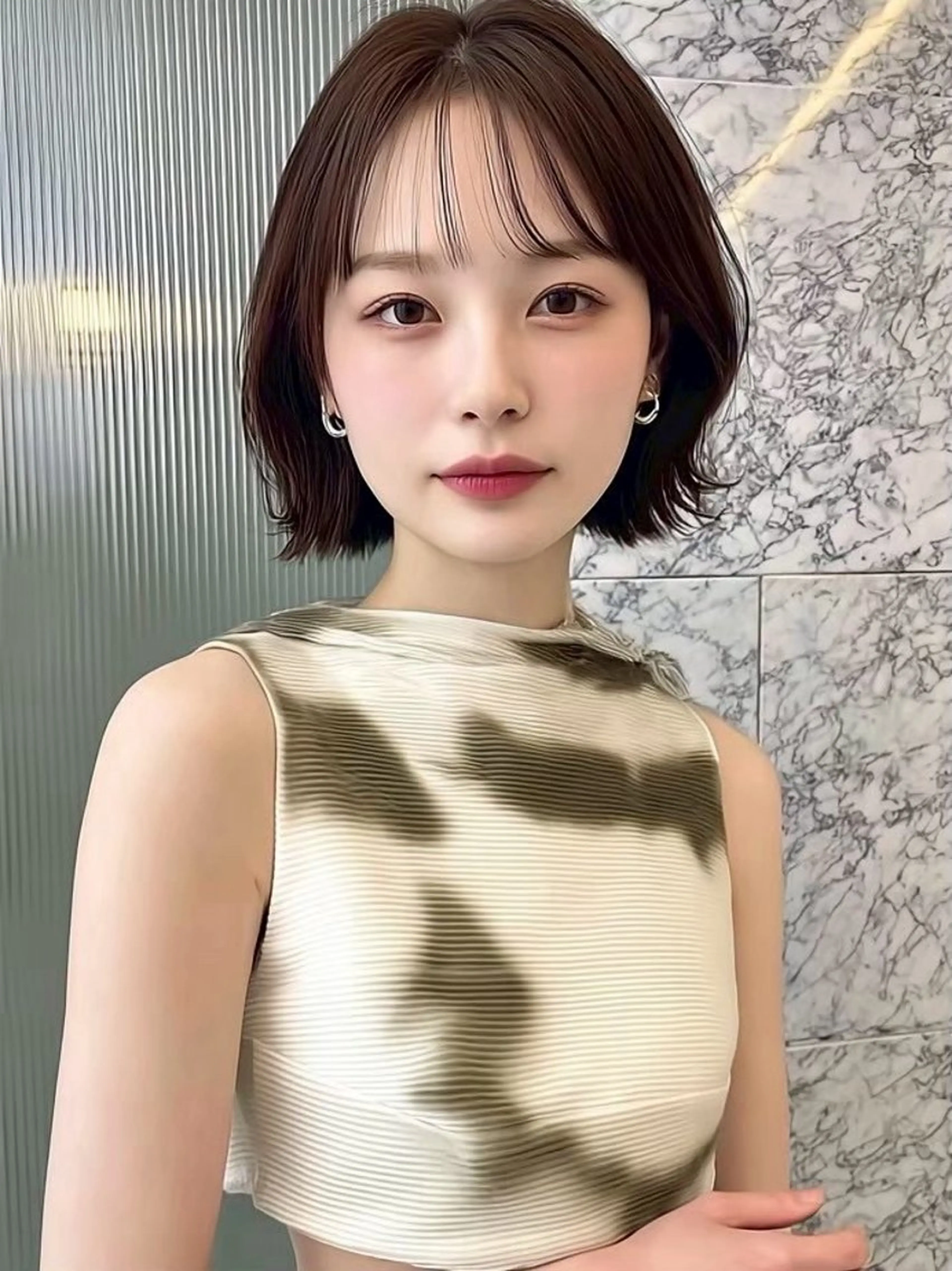 ショート カラー カット ヘアカラー トリートメント 💎髪質改善/韓国/ レイヤー/泉亮介💎のヘアスタイル