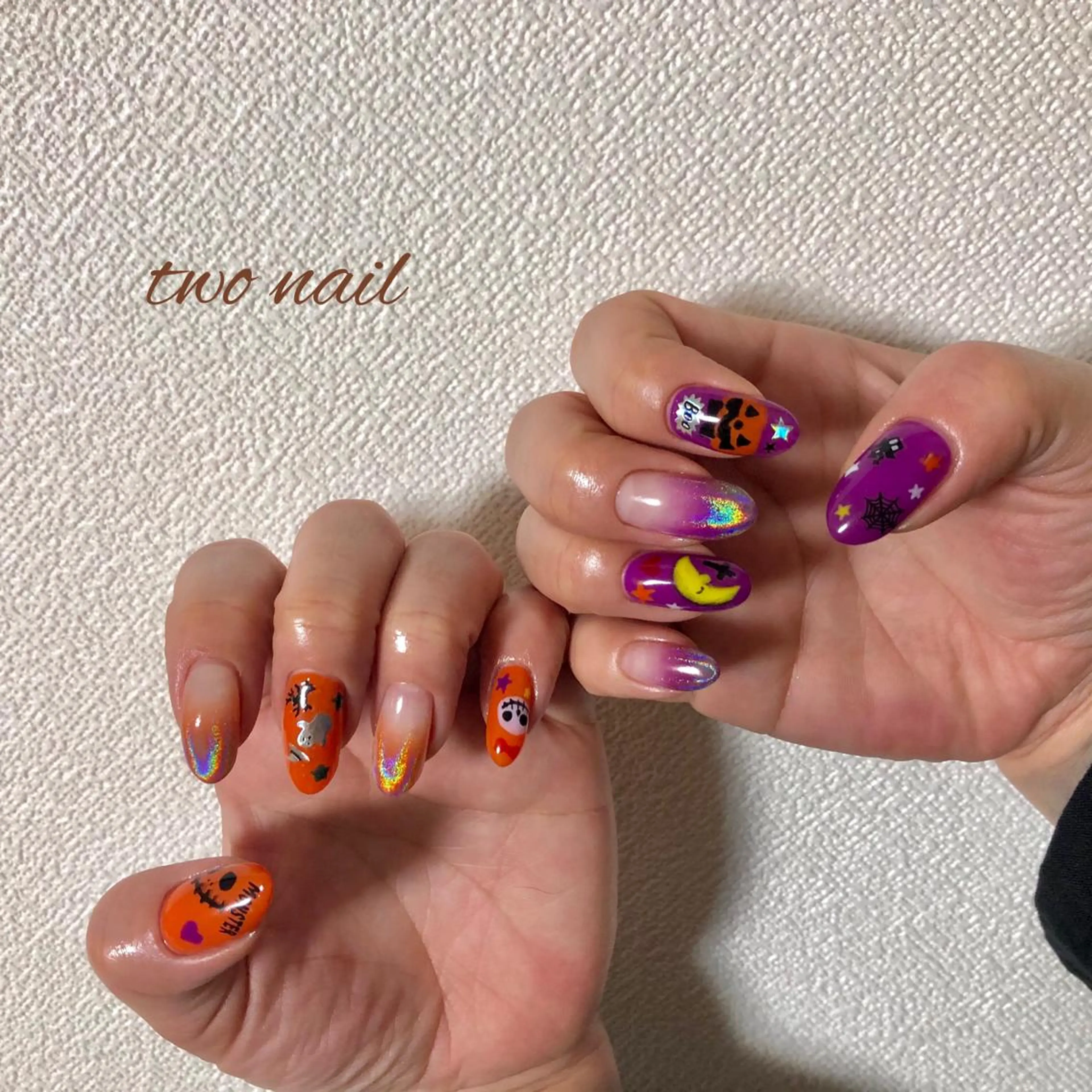 ネイル アートネイル フットネイル ハート ニュアンスネイル two nailのネイルデザイン