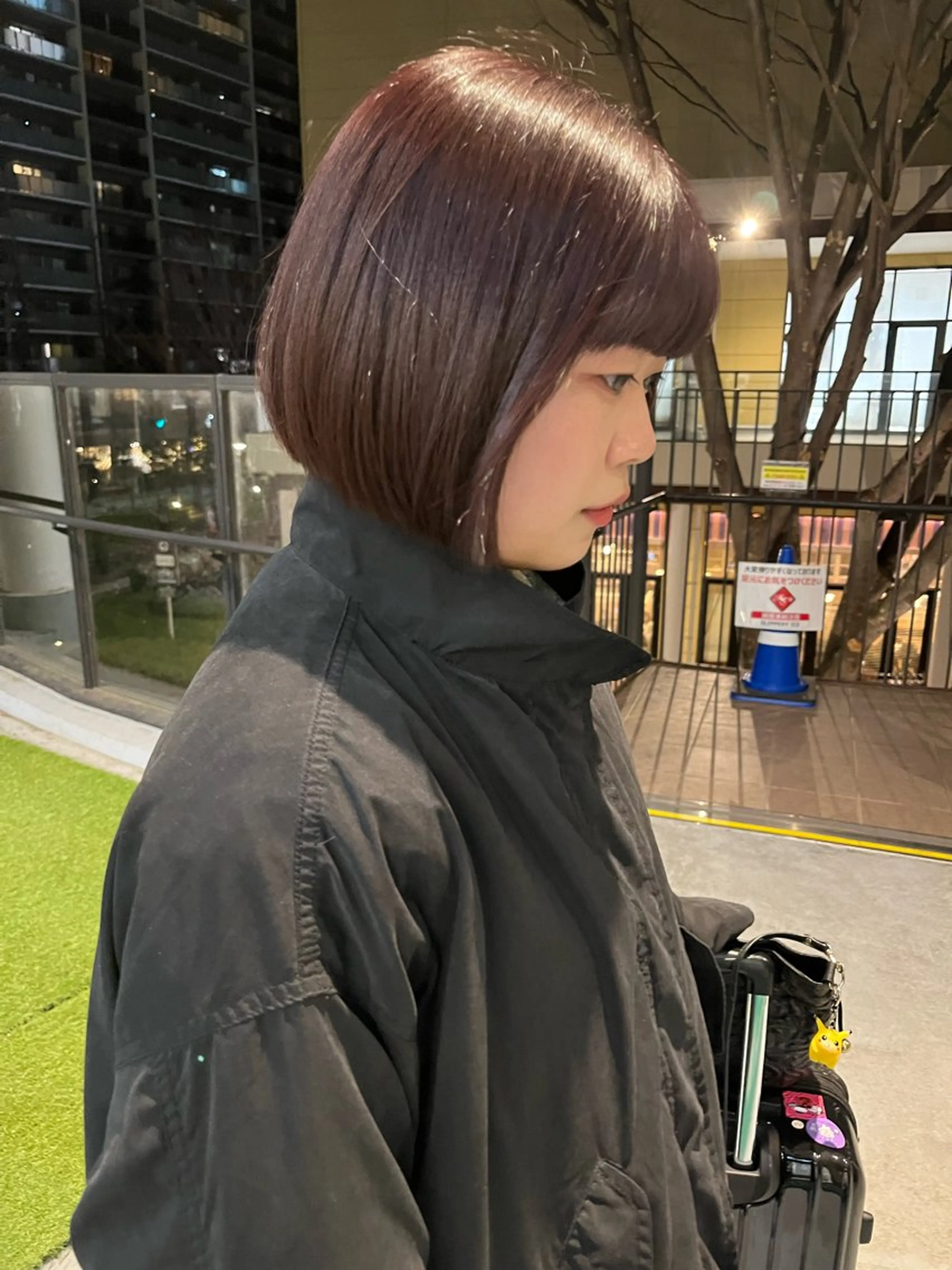 ミディアム カラー ブリーチ ブラウンカラー ブリーチなしカラー レッドカラー レッドブラウン 山崎 航のヘアスタイル