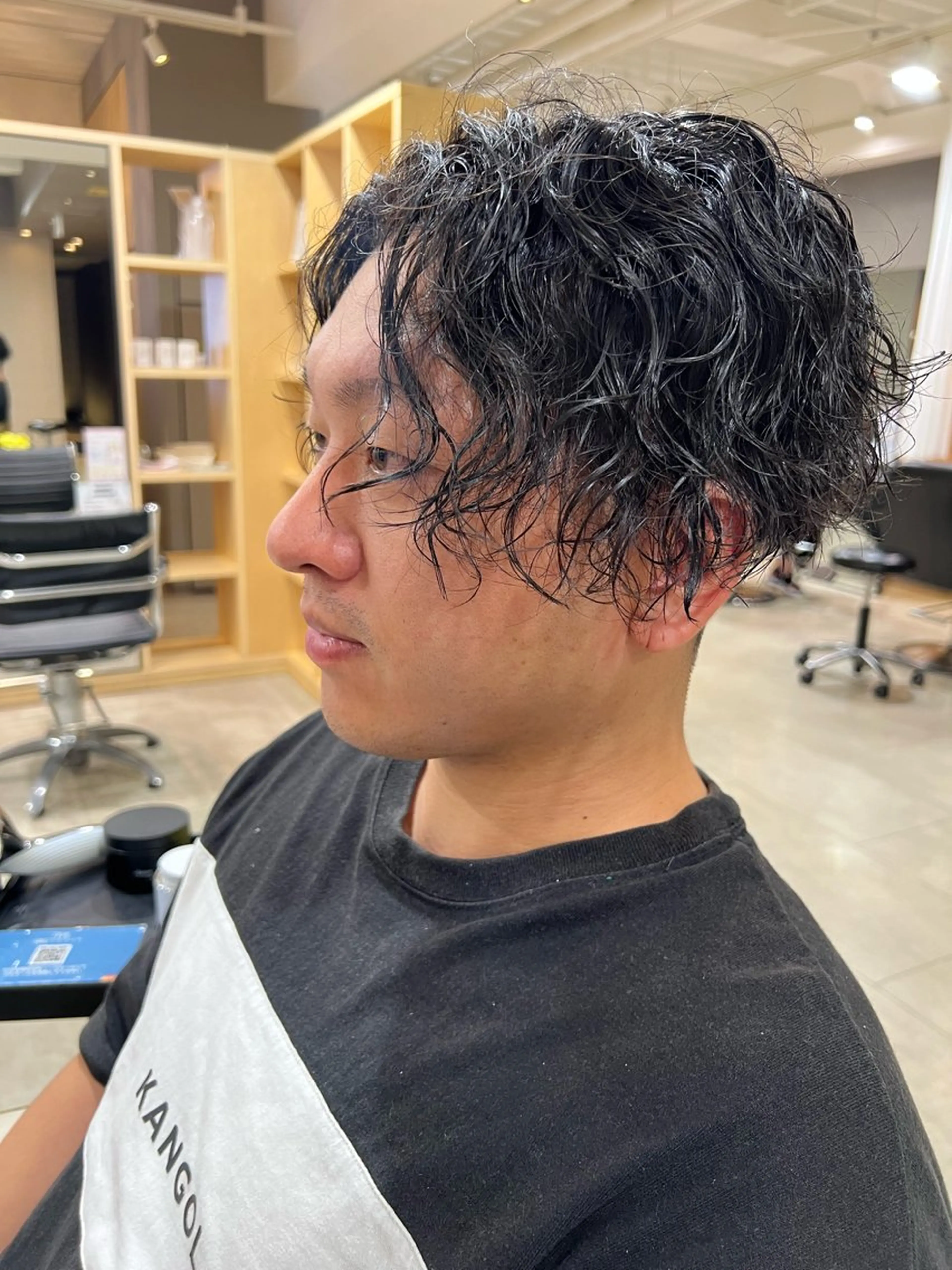 パーマ メンズ メンズパーマ 心斎橋バレイヤージュ 小林勝貴のヘアスタイル