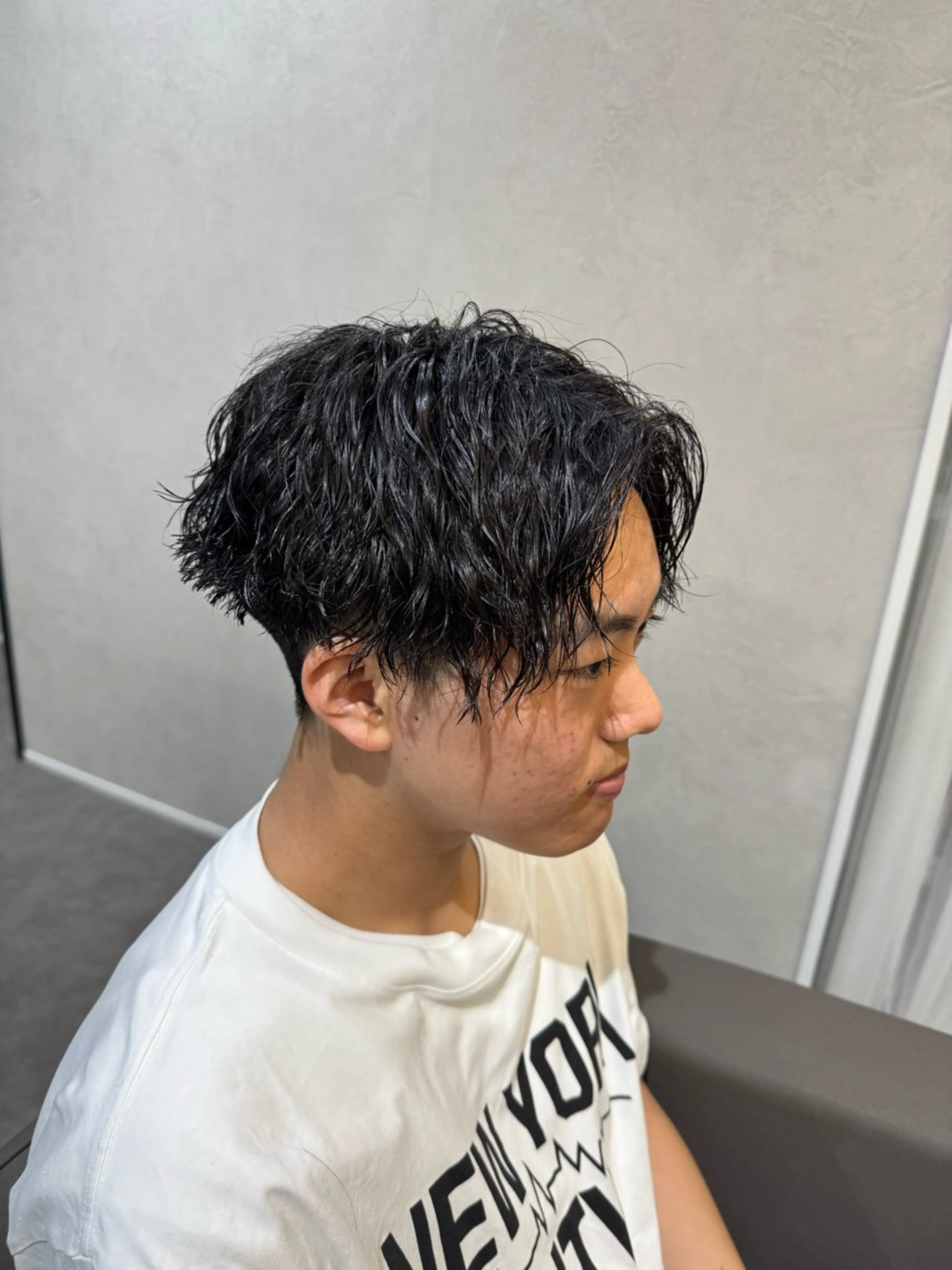 パーマ メンズ カット パーマ Salon de Qualia(サロンドクオリア)所属・杉下　涼/ハイトーン /髪質改善/パーマのヘアスタイル