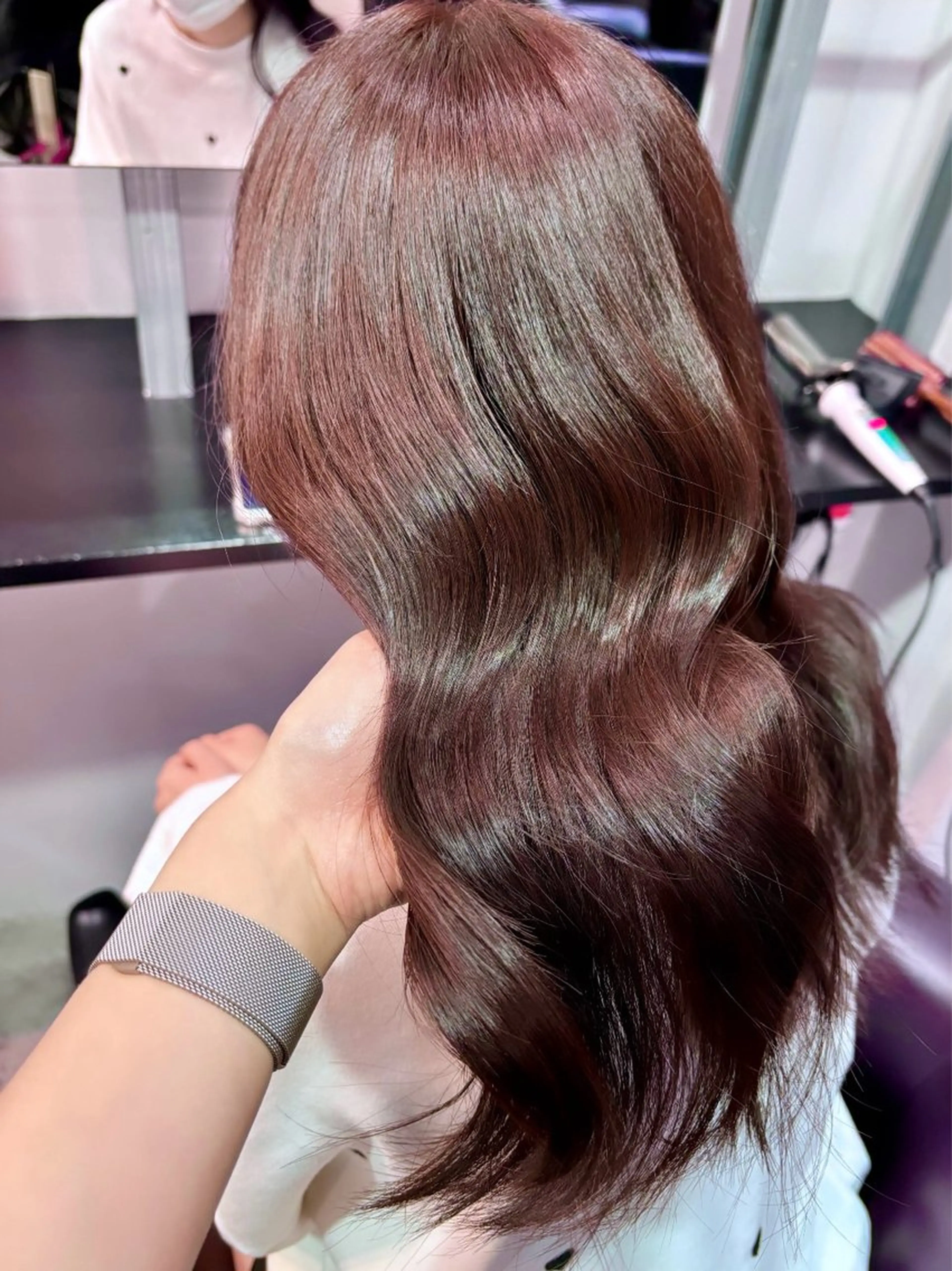 セミロング カラー カット ヘアカラー トリートメント こまつ まりやのヘアスタイル