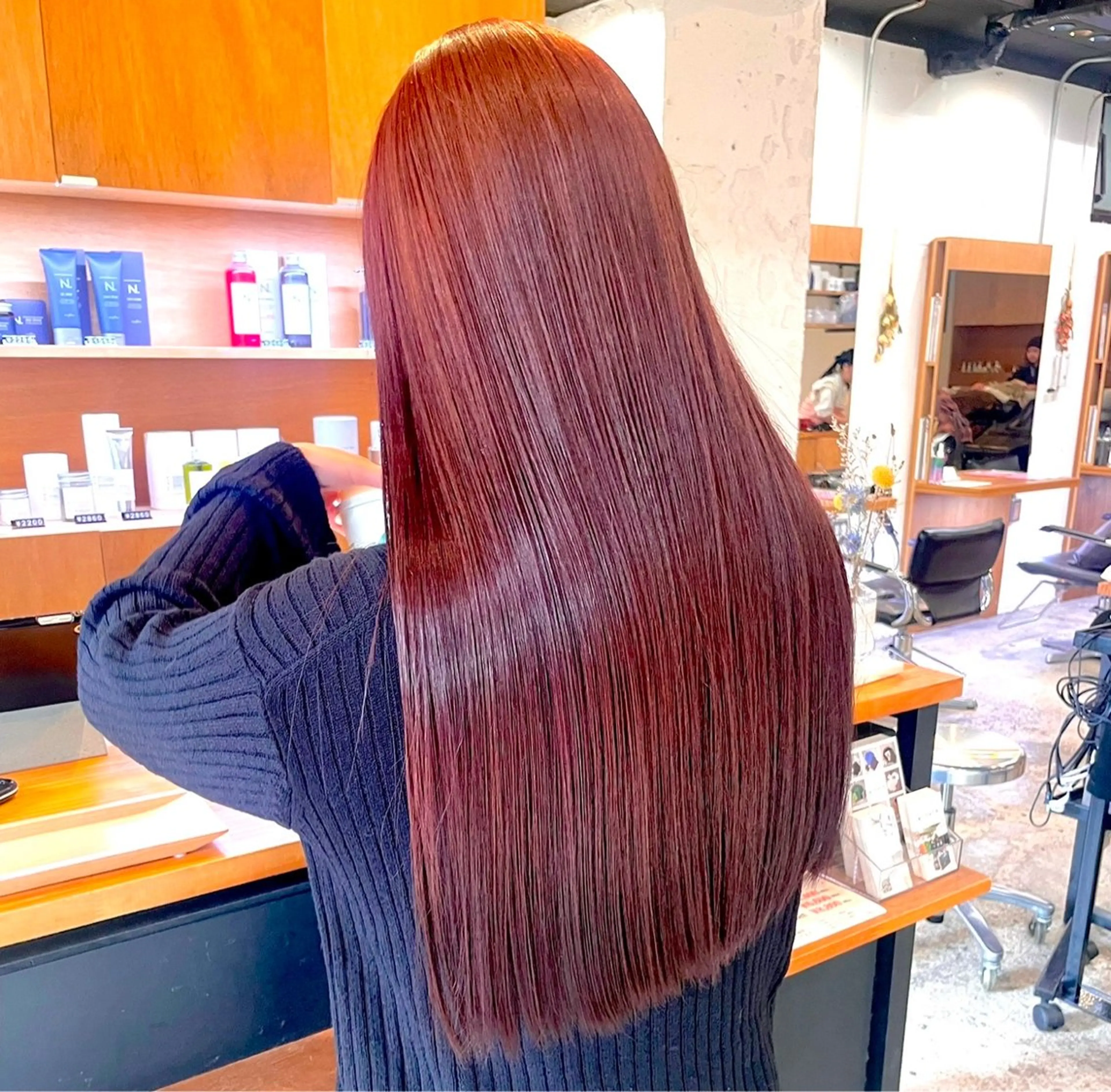 ロング カラー トリートメント 透けるカラー 🫧‪かふうのヘアスタイル