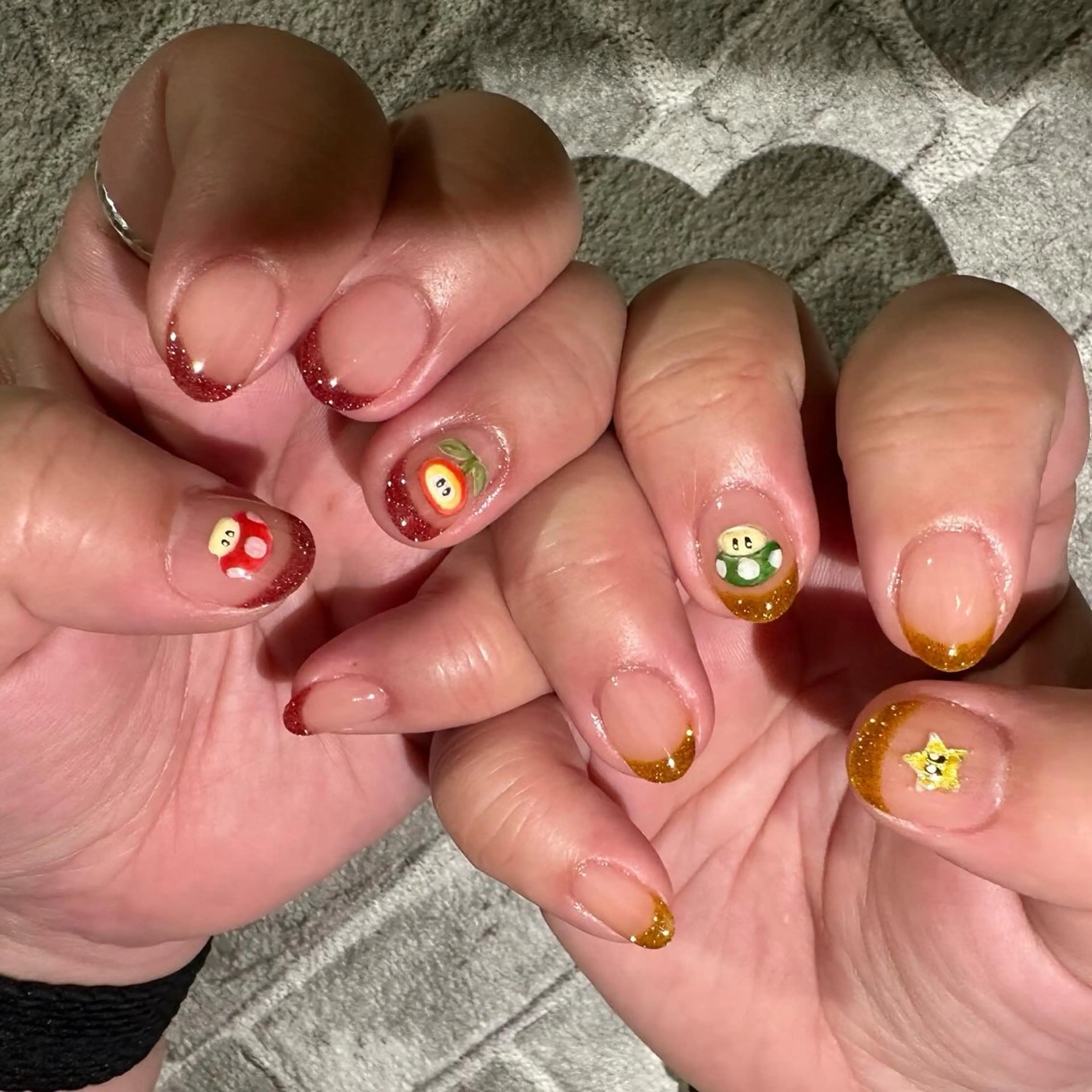 ネイル フラッシュネイル フレンチネイル num-fi Aiのネイルデザイン