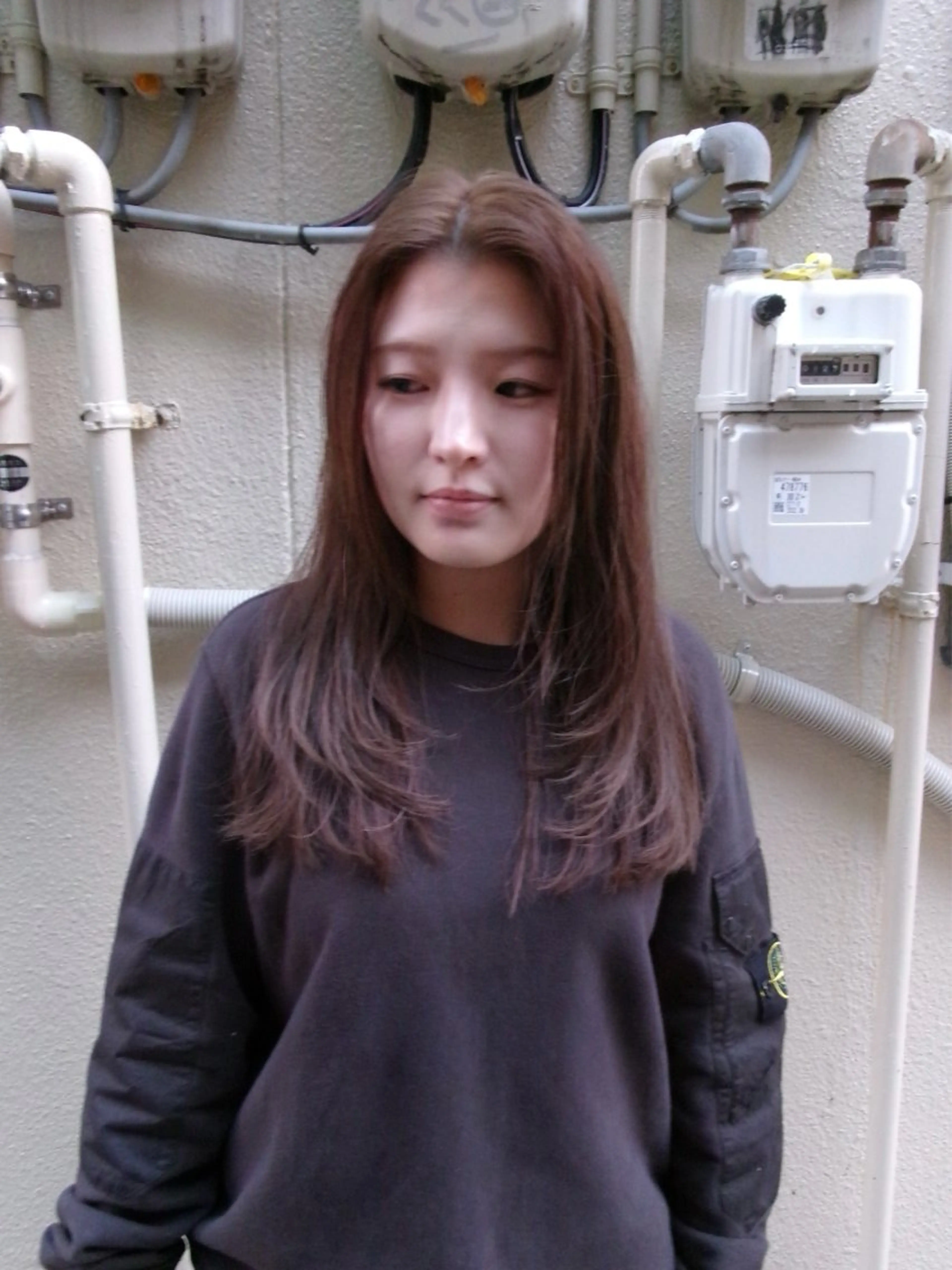 セミロング カット ヘアカラー トリートメント レイヤー/ボブ/ 透明感カラー/ニワのヘアスタイル