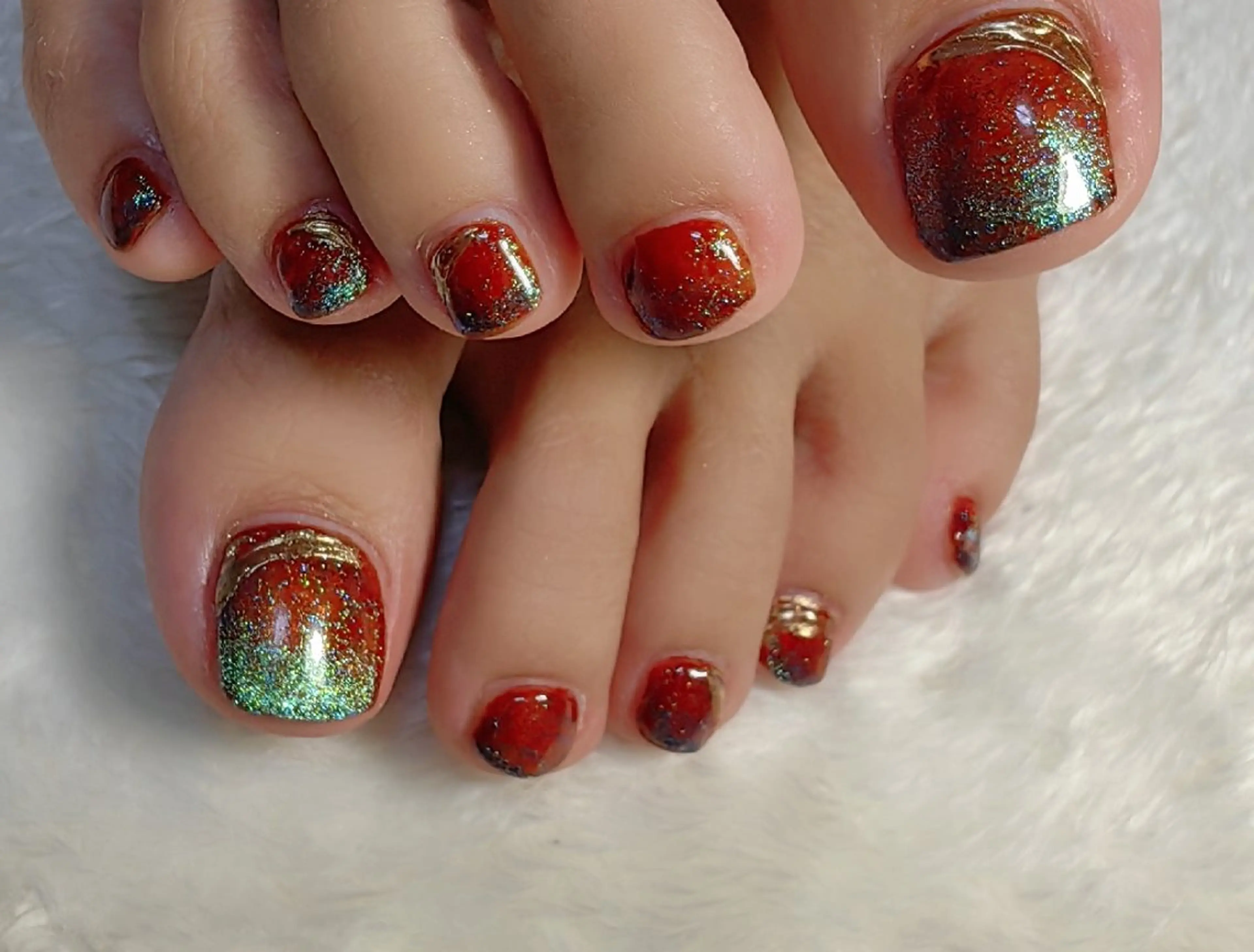 ネイル マグネットネイル フットネイル reve あやののネイルデザイン