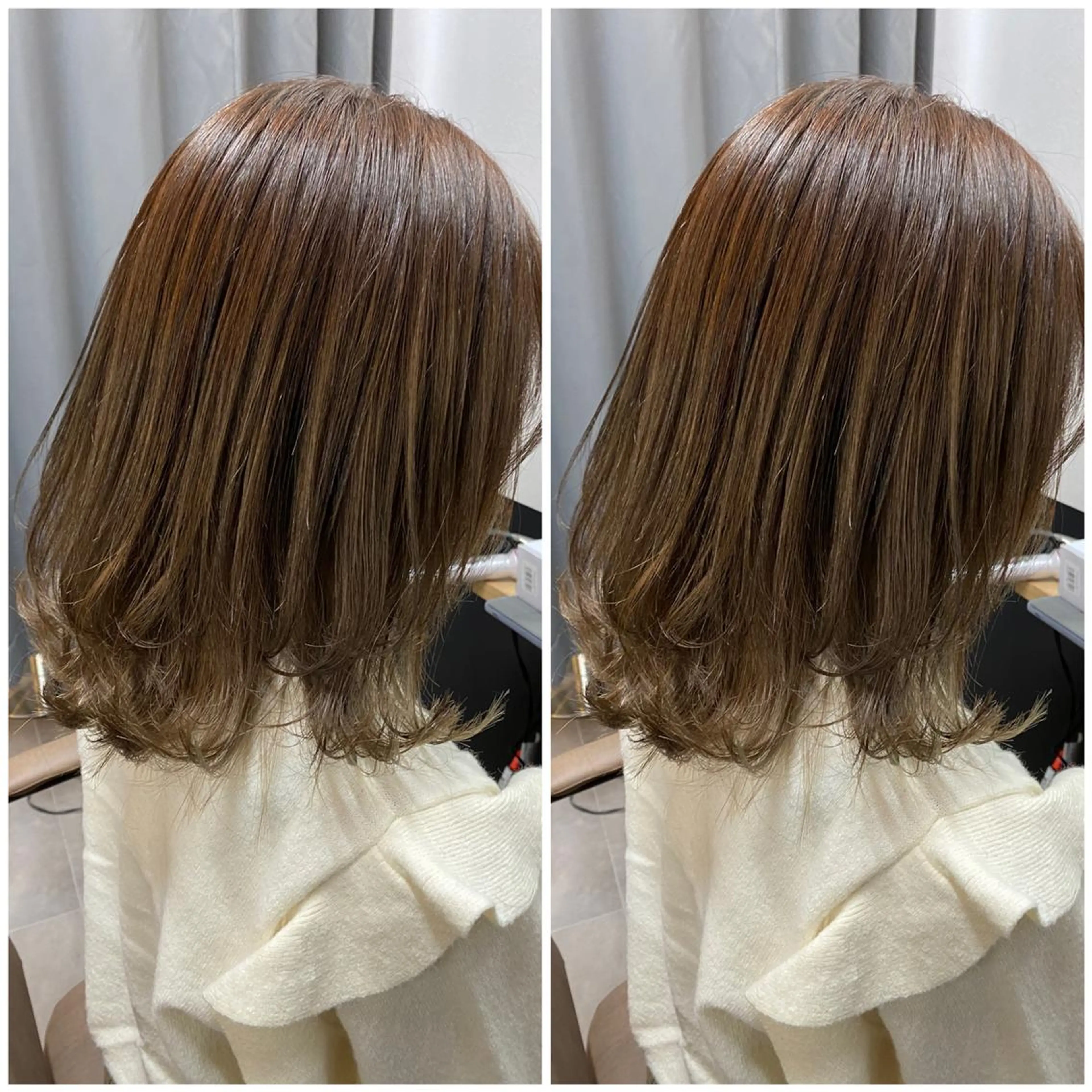 セミロング カット ヘアカラー トリートメント TELA HAIRのヘアスタイル