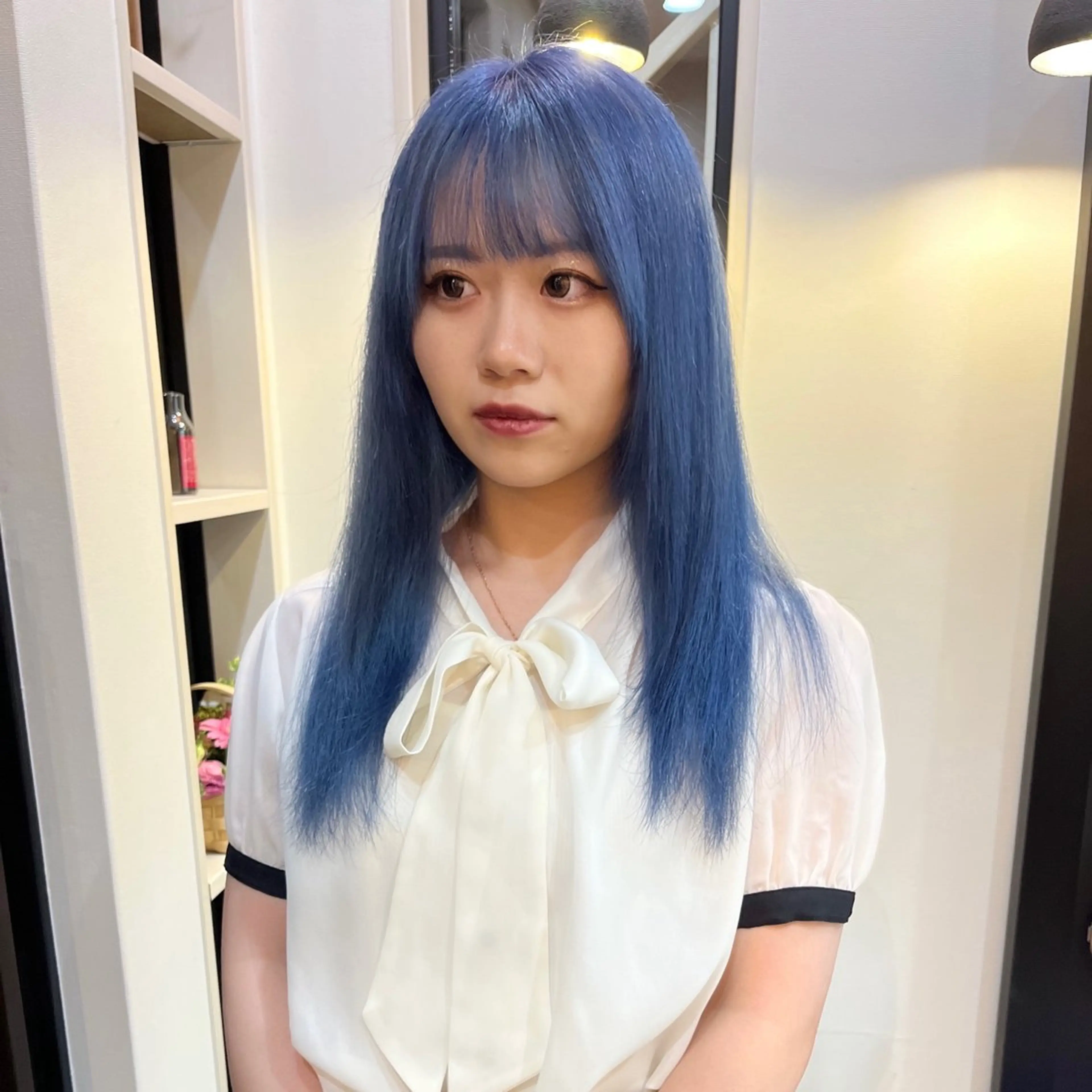 ロング カラー ブルーカラー 藤山大地/髪質改善 /透明感/ブリーチのヘアスタイル