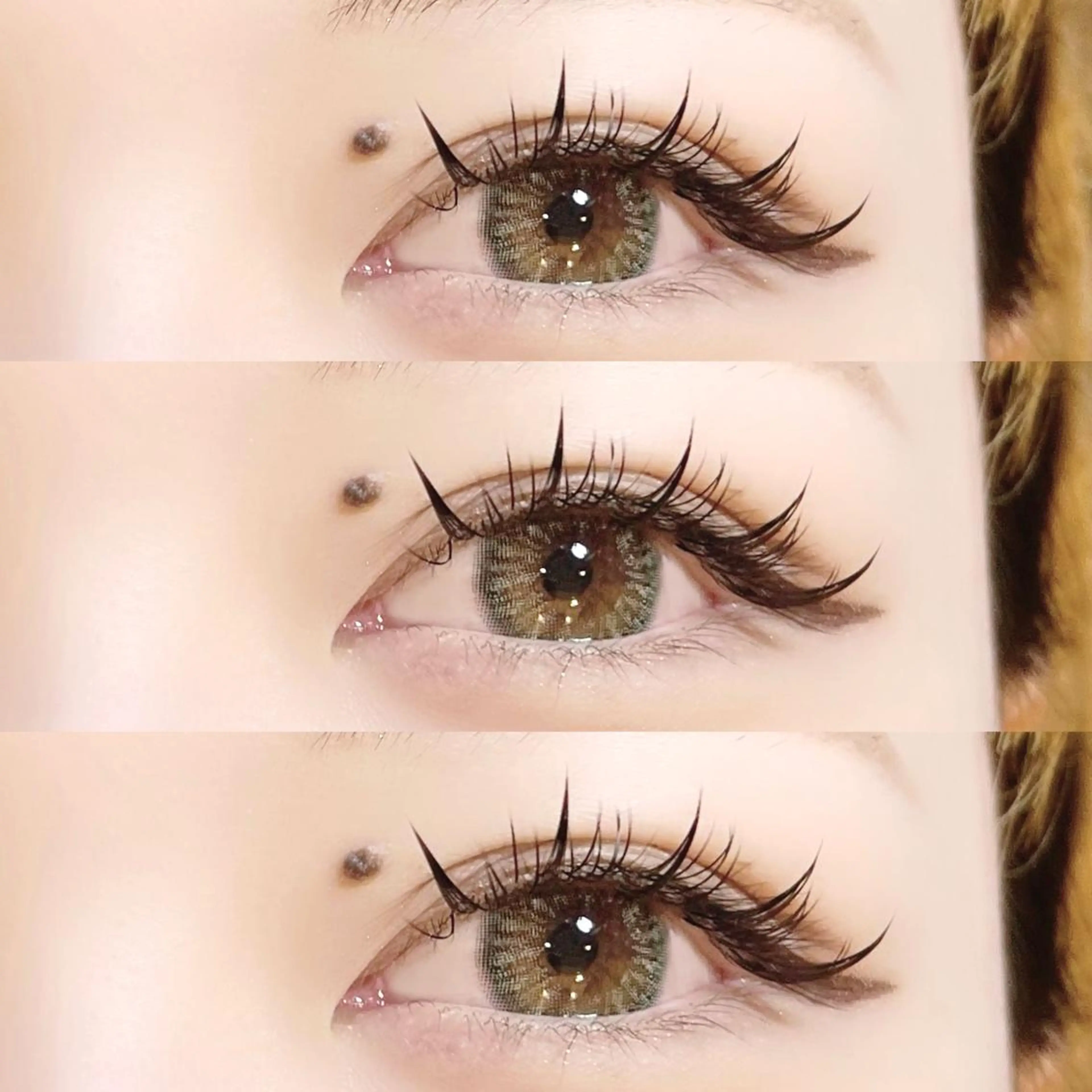 【オフなし】網紅(ワンホン)マツエクデザイン🐼🖤 【ボリュームラッシュ50束×フラットラッシュ40本】の写真