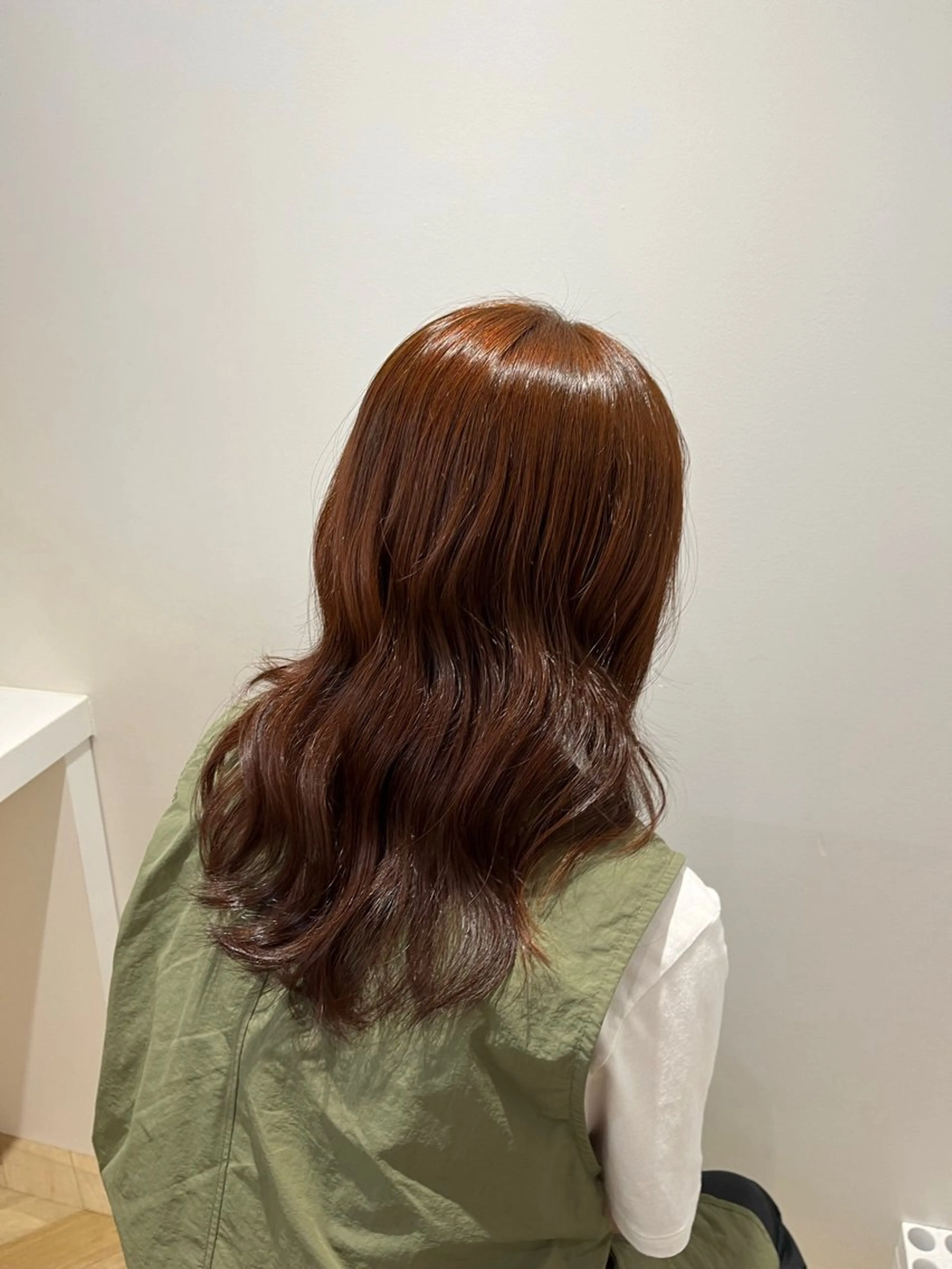 ミディアム カラー ブラウンカラー オレンジ オレンジブラウン 銀座 透明感カラー 🌿Hitomiのヘアスタイル