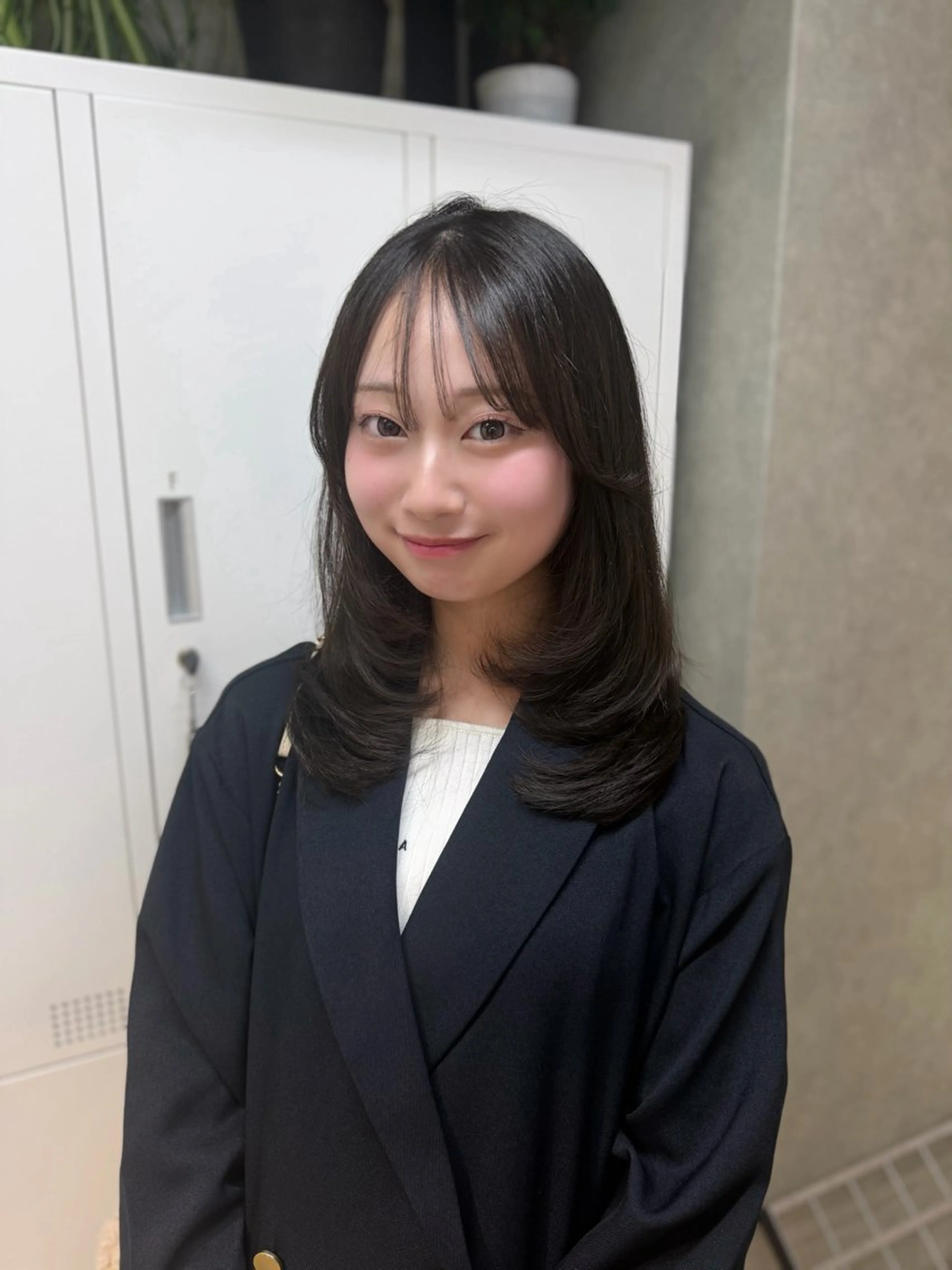 ミディアム カット 梅田／髪質改善カラー caho💙のヘアスタイル