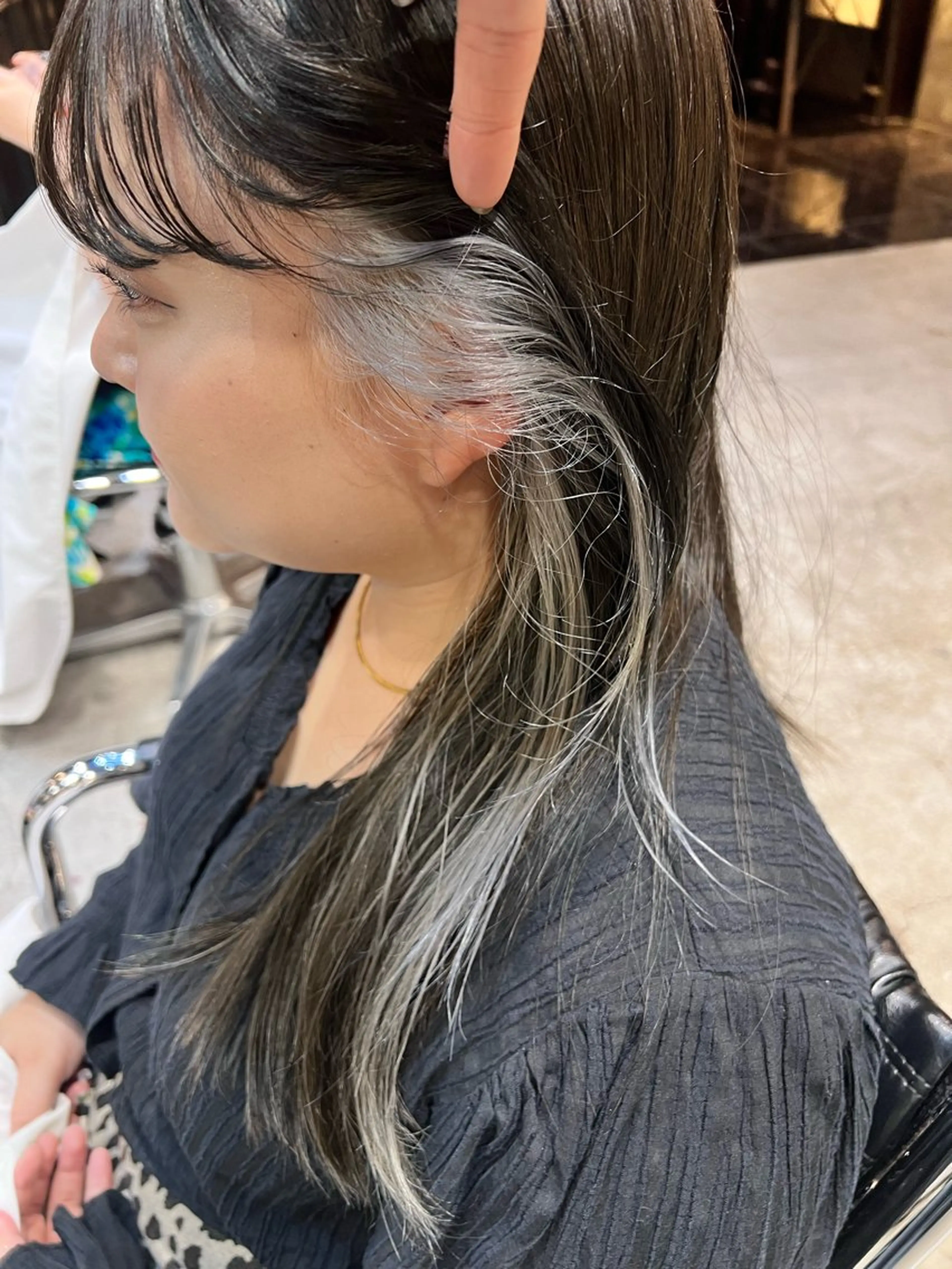 ロング カラー カット ヘアカラー haco＋所属・圧倒的デザイン力 店長🎨RENAのヘアスタイル