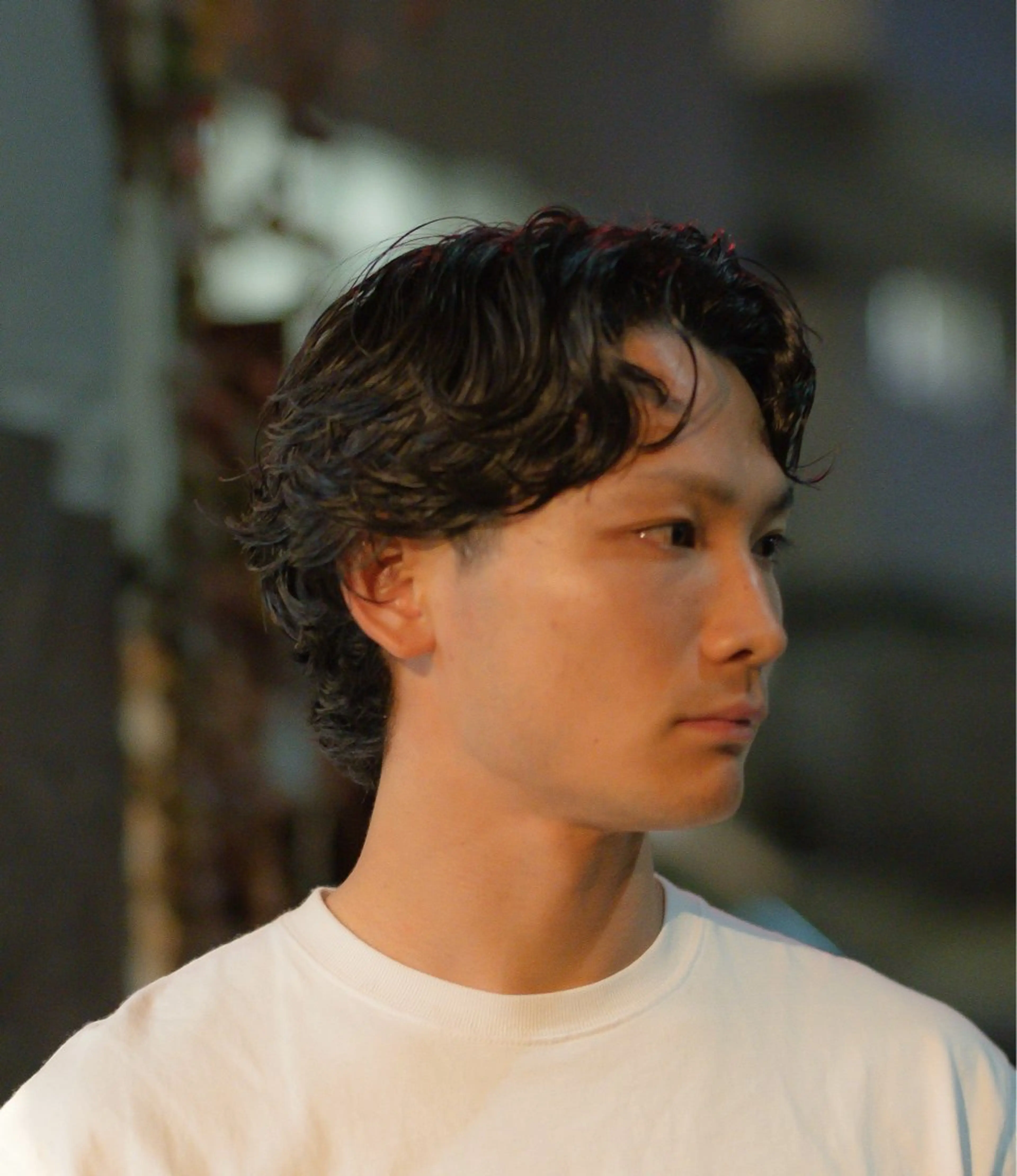 ミディアム カラー パーマ メンズ カット パーマ 🔗メンズサロン🔗 Kieのヘアスタイル