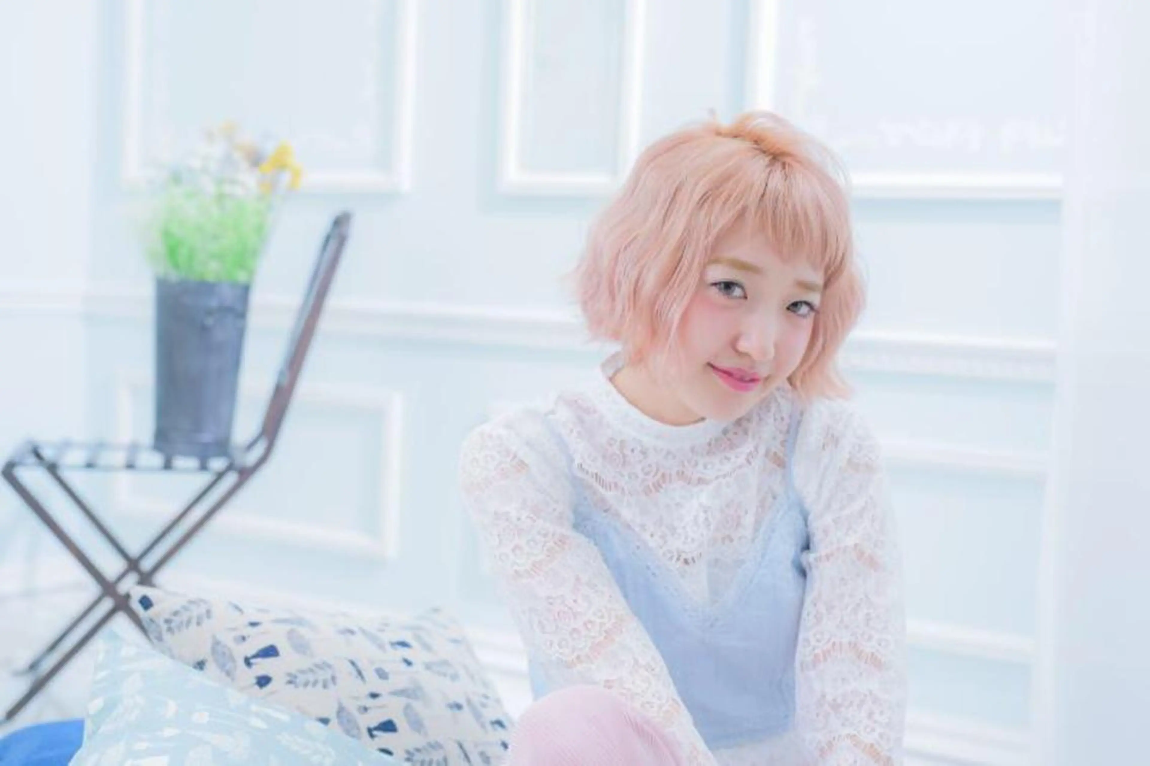 ミディアム カラー ブリーチ ケアブリーチ ピンクカラー 韓国hair ·͜· watanabeのヘアスタイル