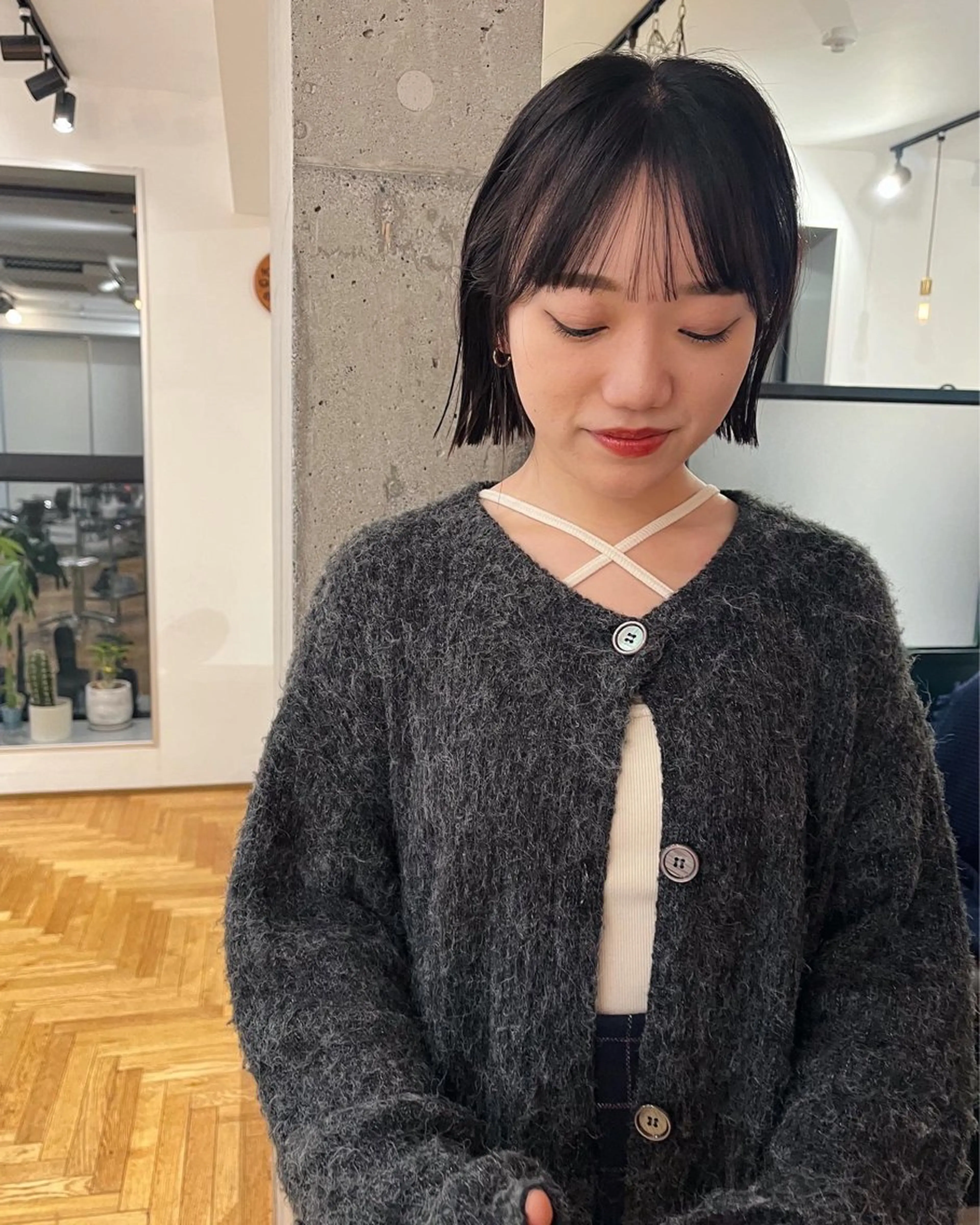 ショート 切りっぱなしボブ ボブ 暖色/パーマ 🌼クニトウメイのヘアスタイル