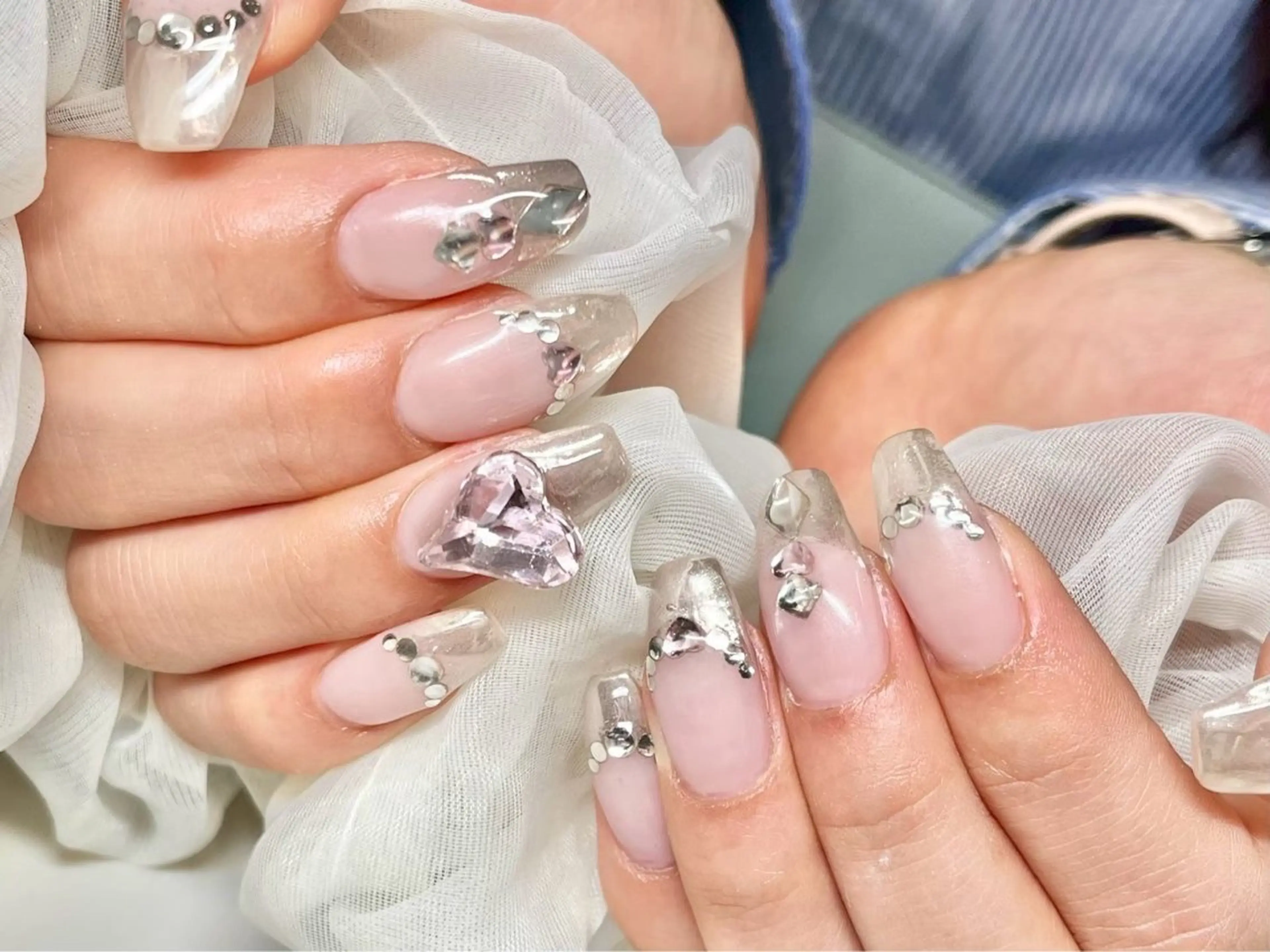ネイル 長さ出し フットネイル フレンチネイル ジェルネイル グラデーション ハンドネイル Nail&eye Belire 新宿のネイルデザイン