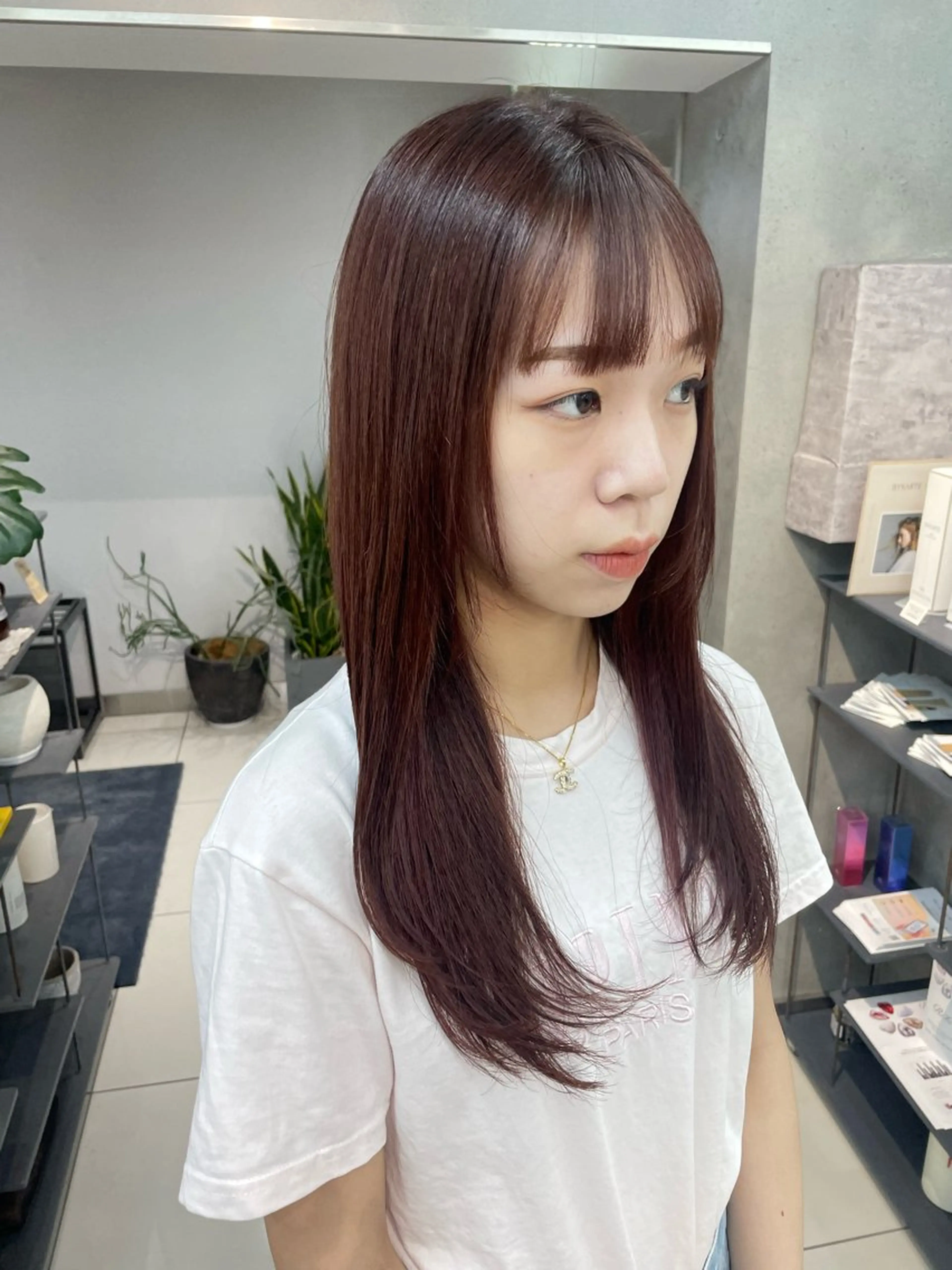 セミロング カラー ボブ/透明感ベージュ 🫧クルミ🌟のヘアスタイル