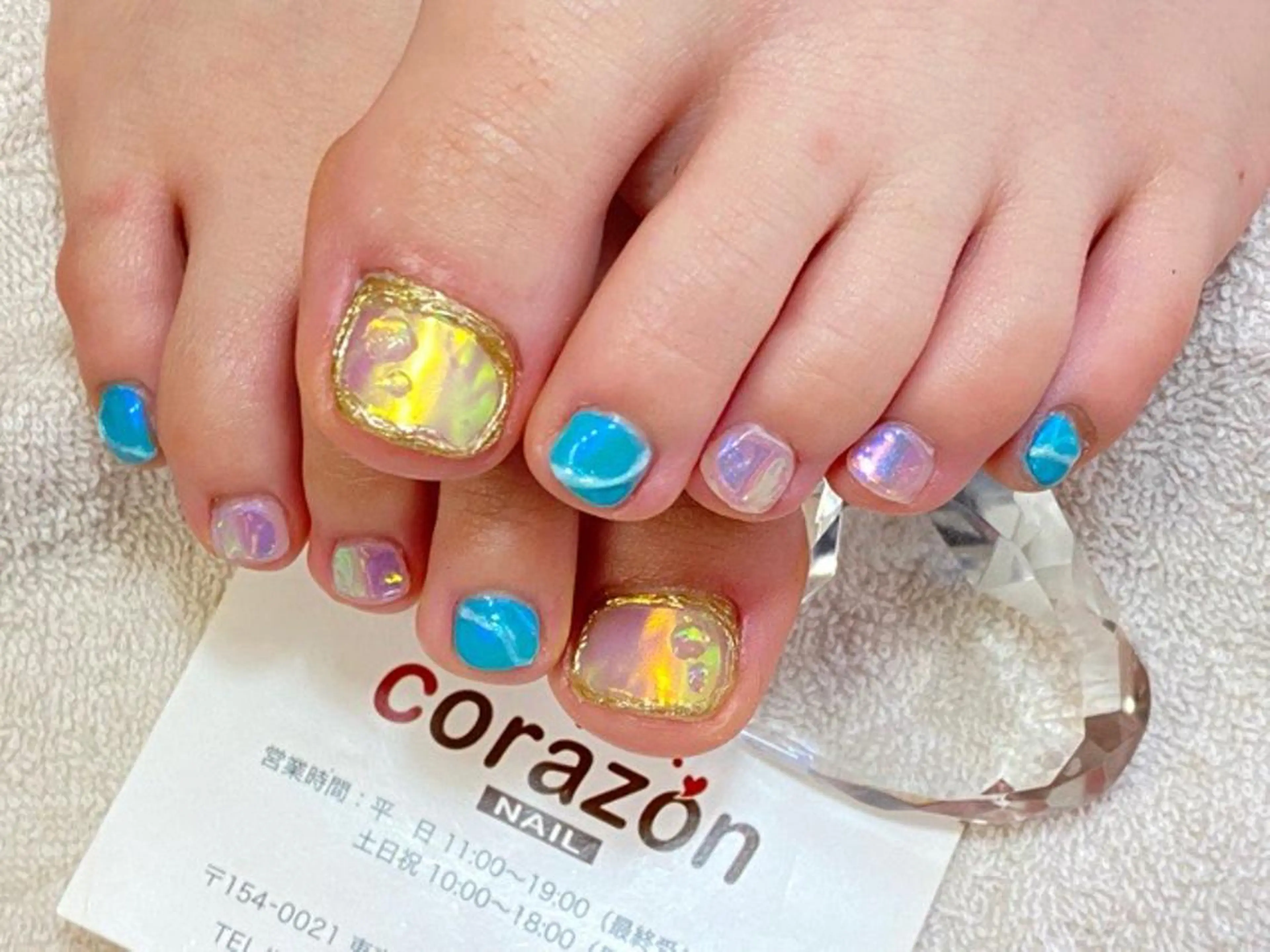 ネイル アートネイル フットネイル 氷ネイル・うるうるネイル マットネイル フットネイル corazon所属・ネイリスト aicoのネイルデザイン