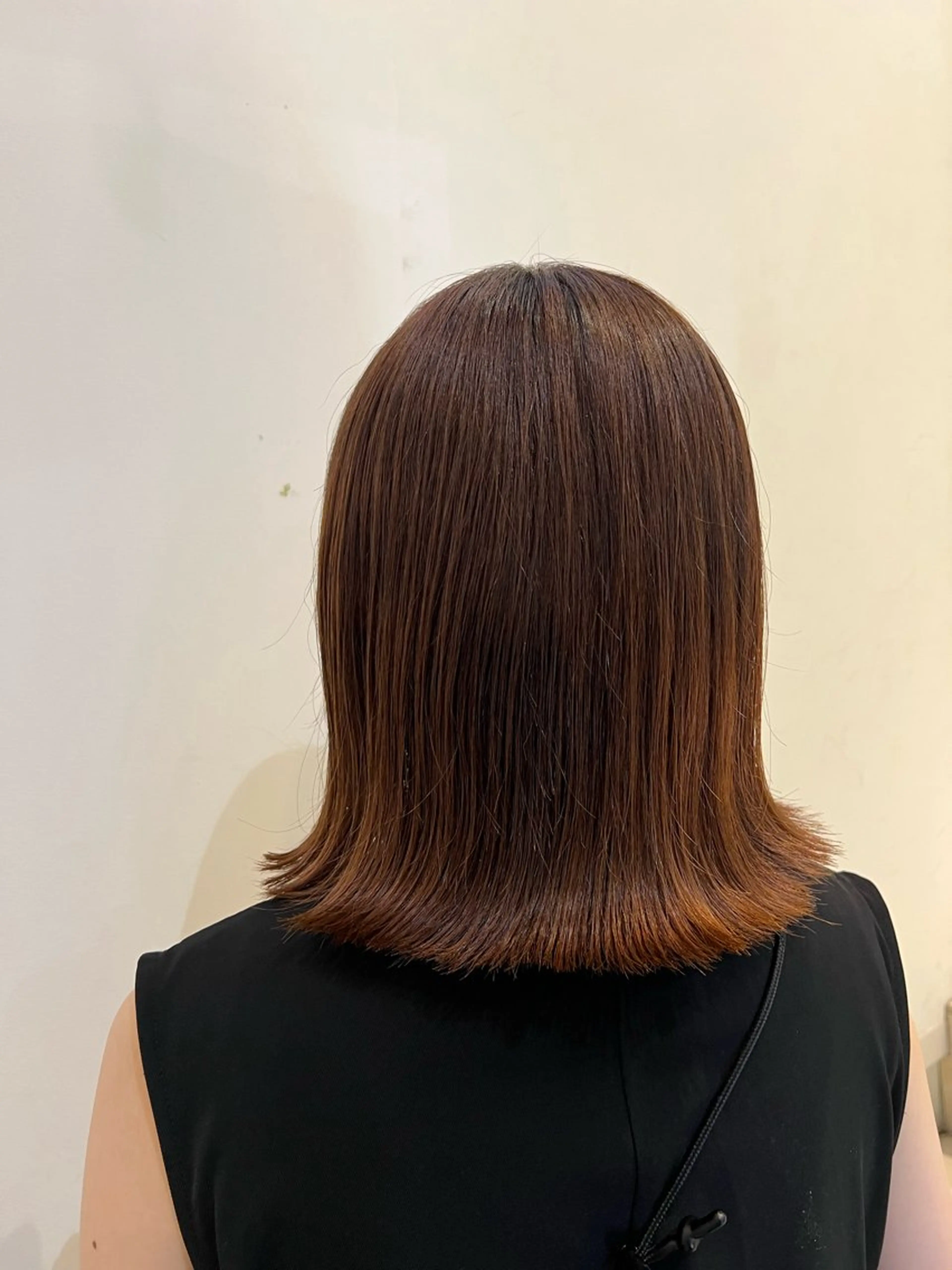 カラー ブリーチしない暖色 カラー🥀杉 優菜のヘアスタイル