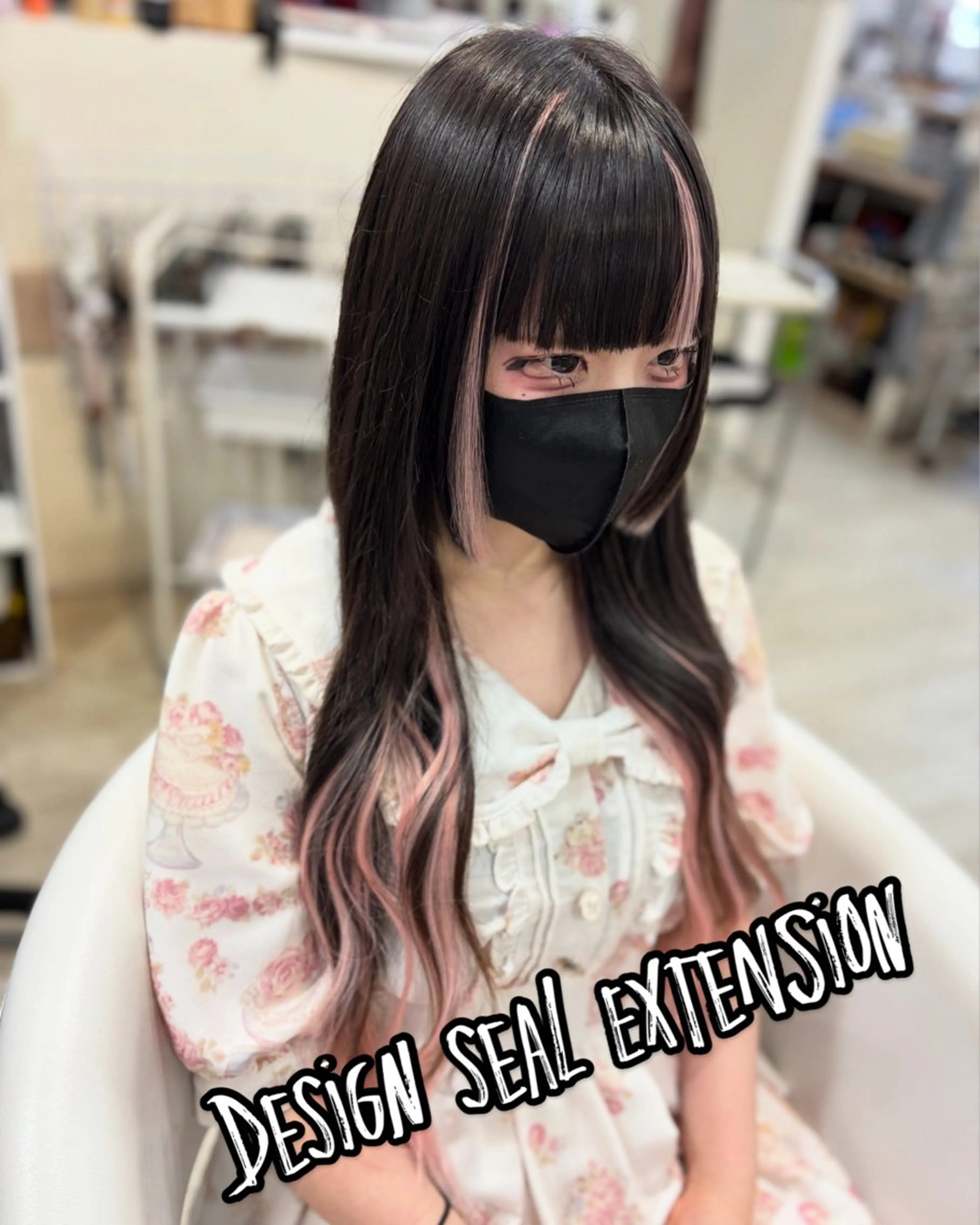 ロング ヘアカラー エクステ KR2S中百舌鳥所属・艶カラー🫧/シール エクステRYOKAのヘアスタイル