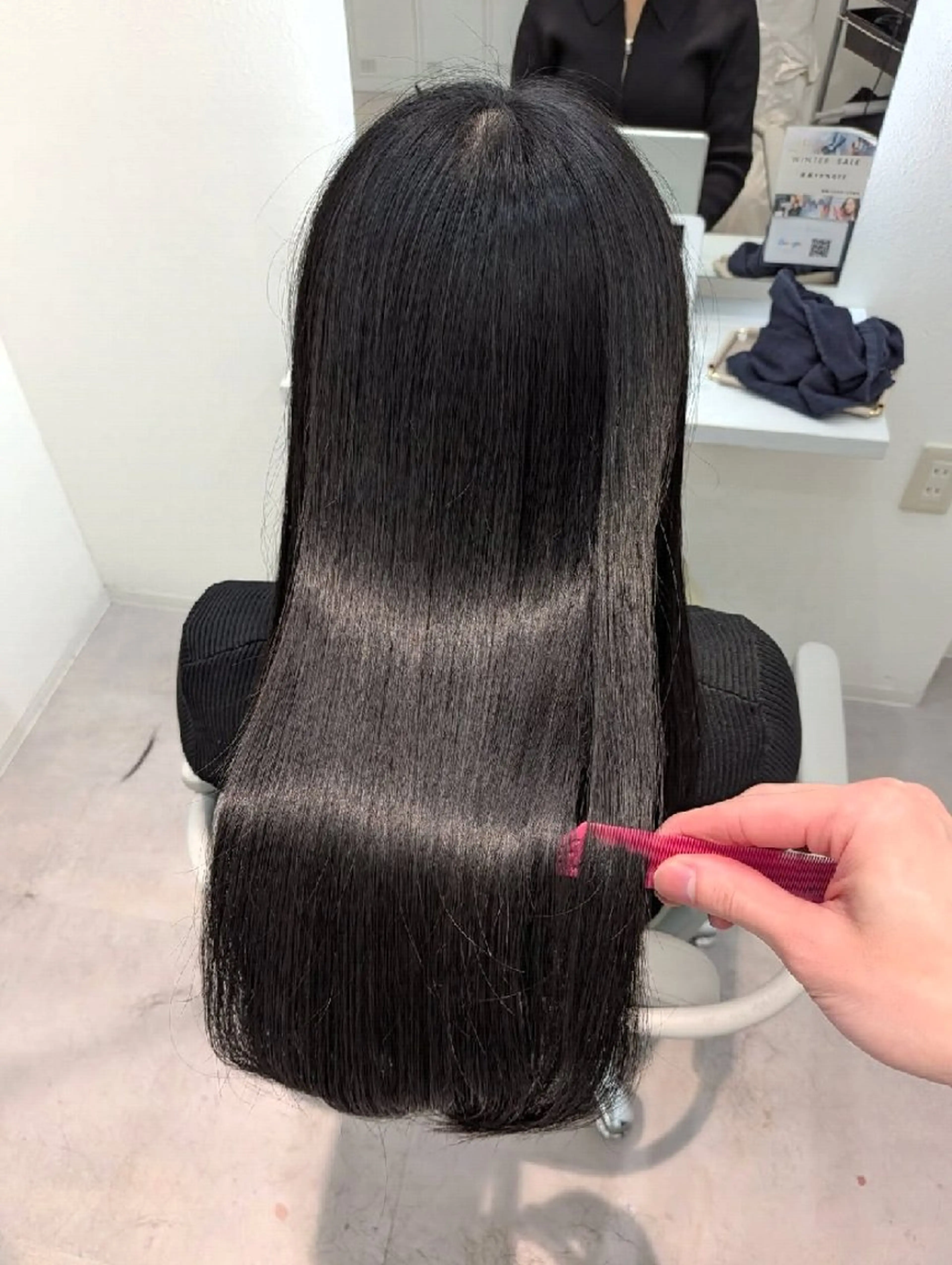 ロング 髪質改善 縮毛矯正 神 唯織のヘアスタイル