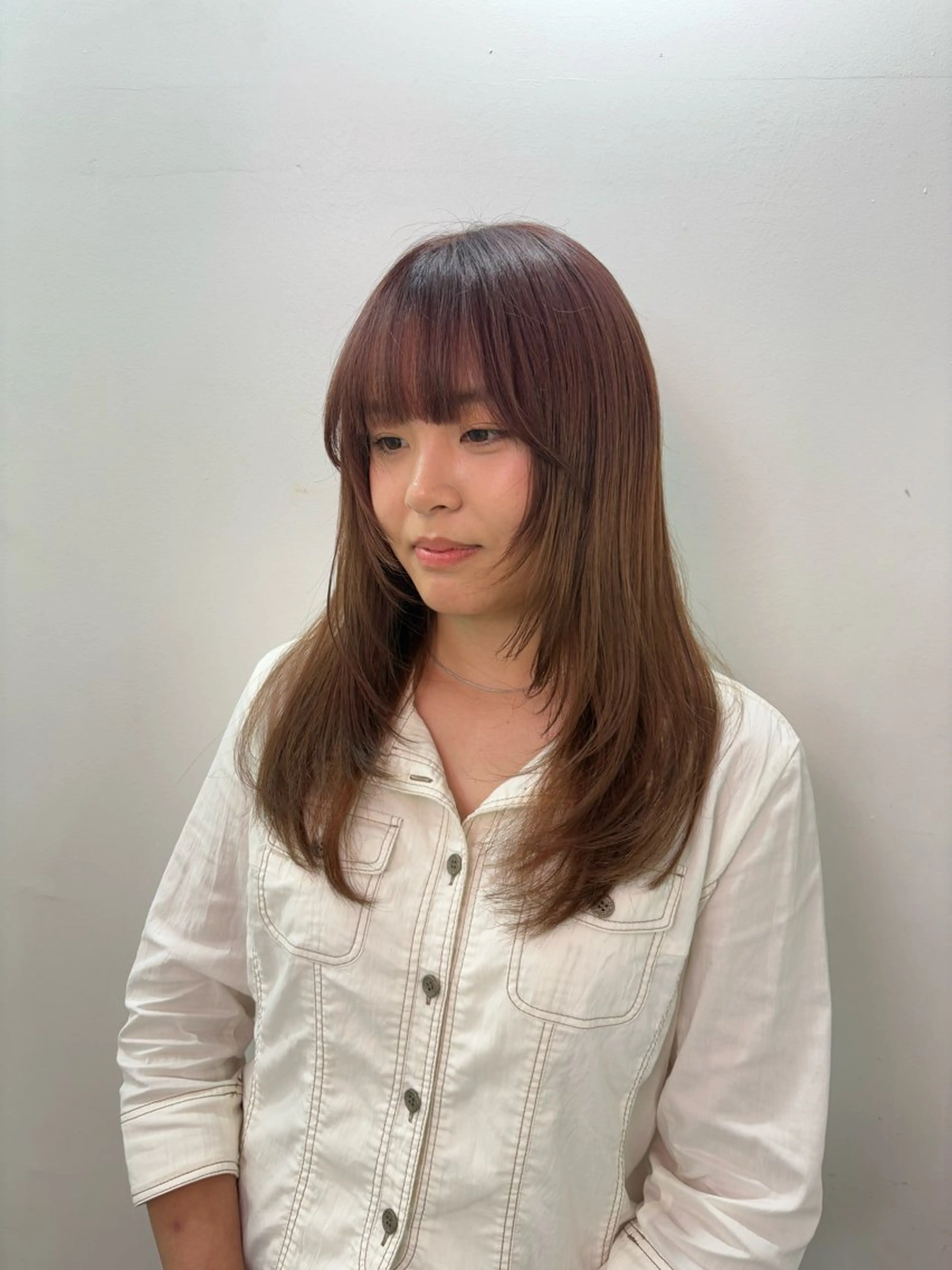 セミロング 高明度ハイトーン× ショート/莉音🧤のヘアスタイル