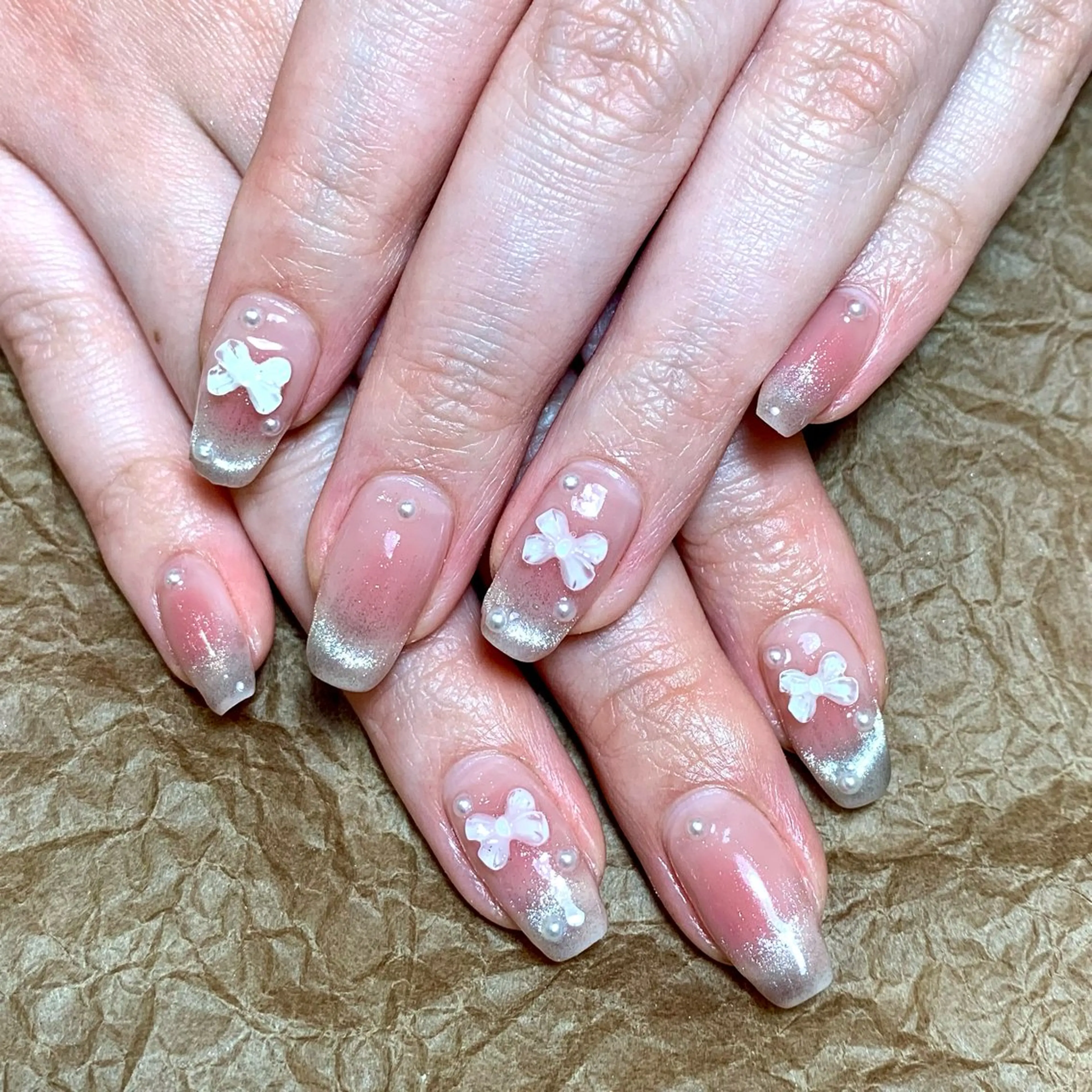 🎀【チップ長さ出し】大人気🍓チークネイルの写真