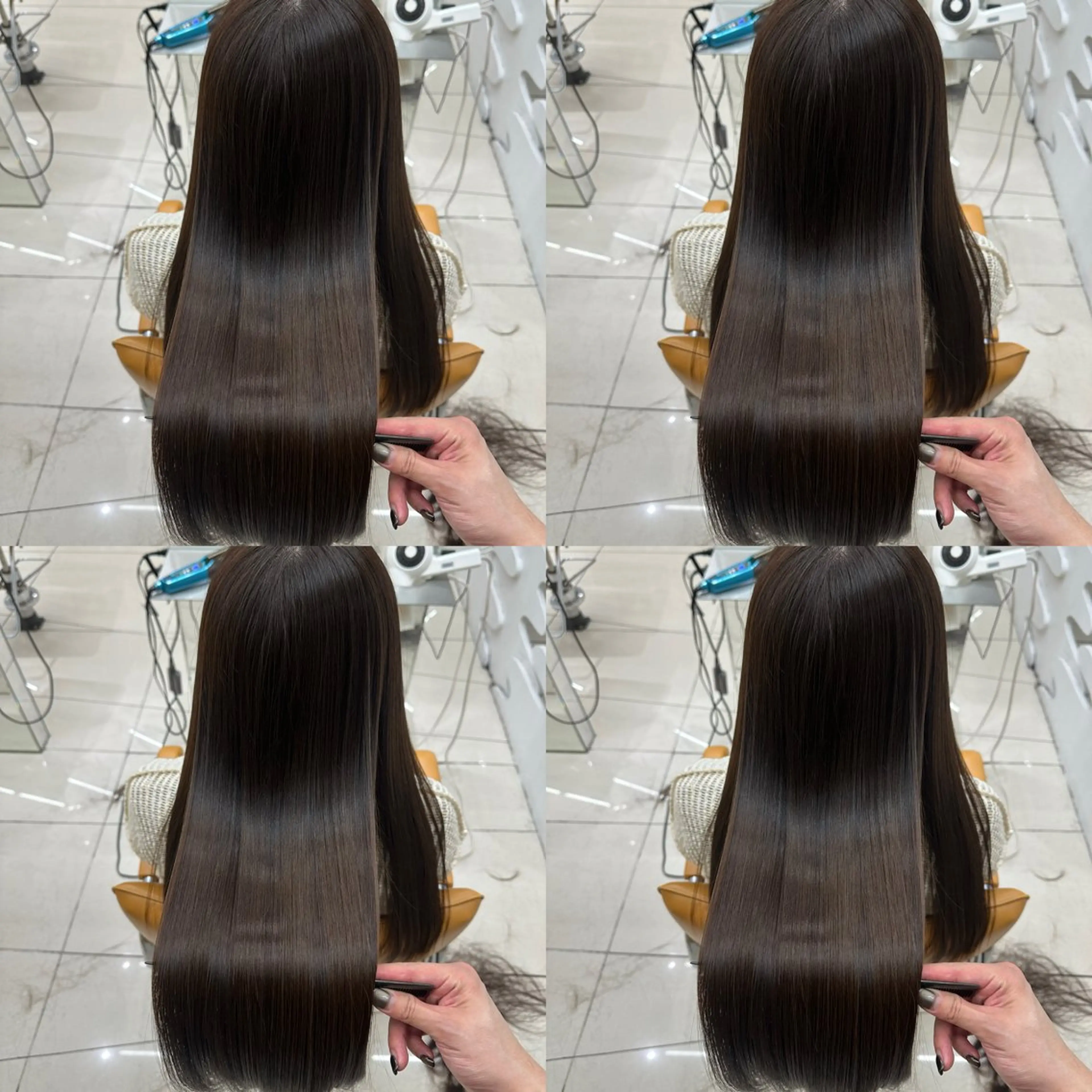 ロング カラー カット ヘアカラー 髪質改善× ハイライト溝江のヘアスタイル