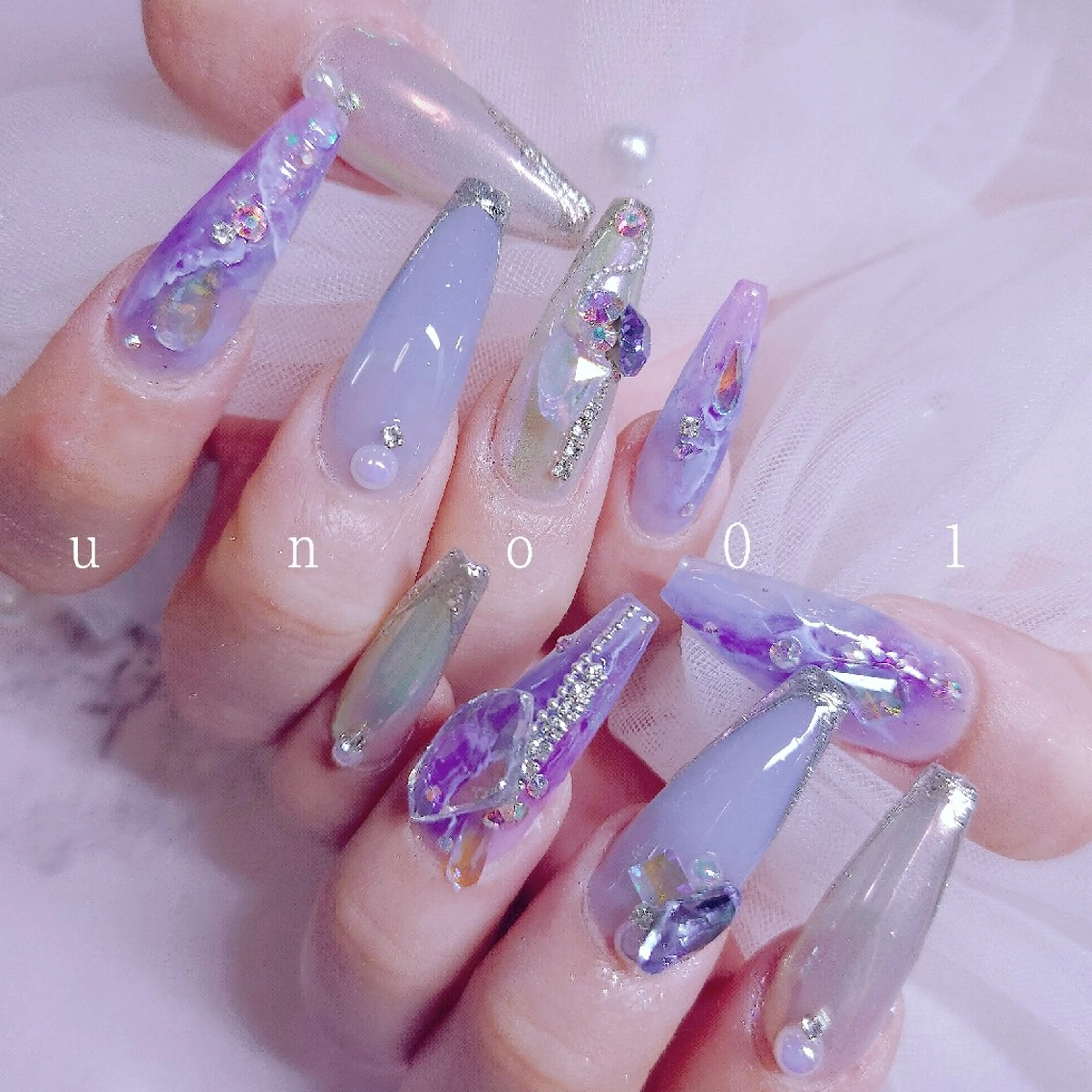 ネイル ロングネイル ハンドネイル u   n   o  n a i l 01のネイルデザイン