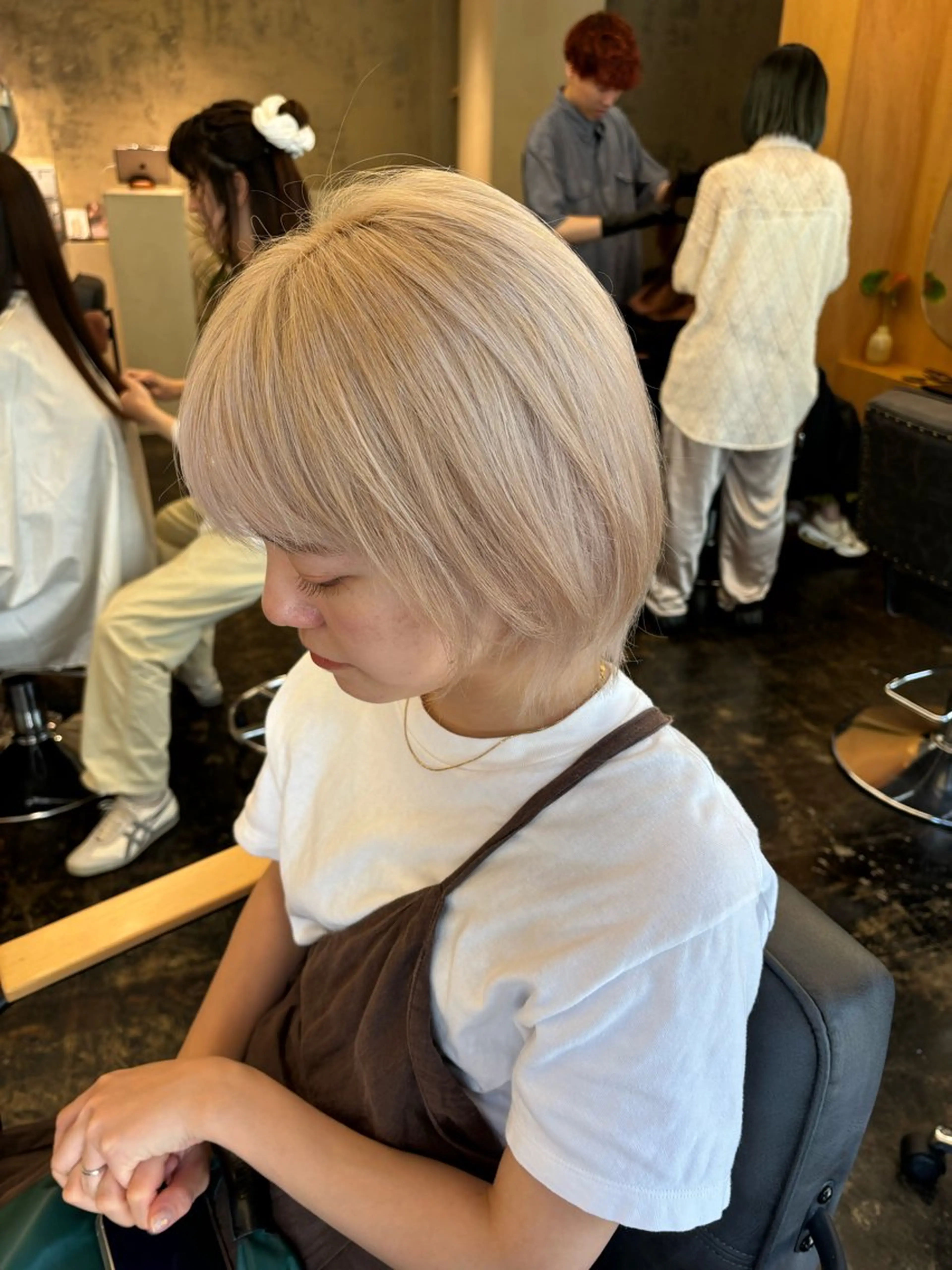 ショート カラー ヘアカラー 武田美空🐇 ボブ/暖色カラー🌷のヘアスタイル